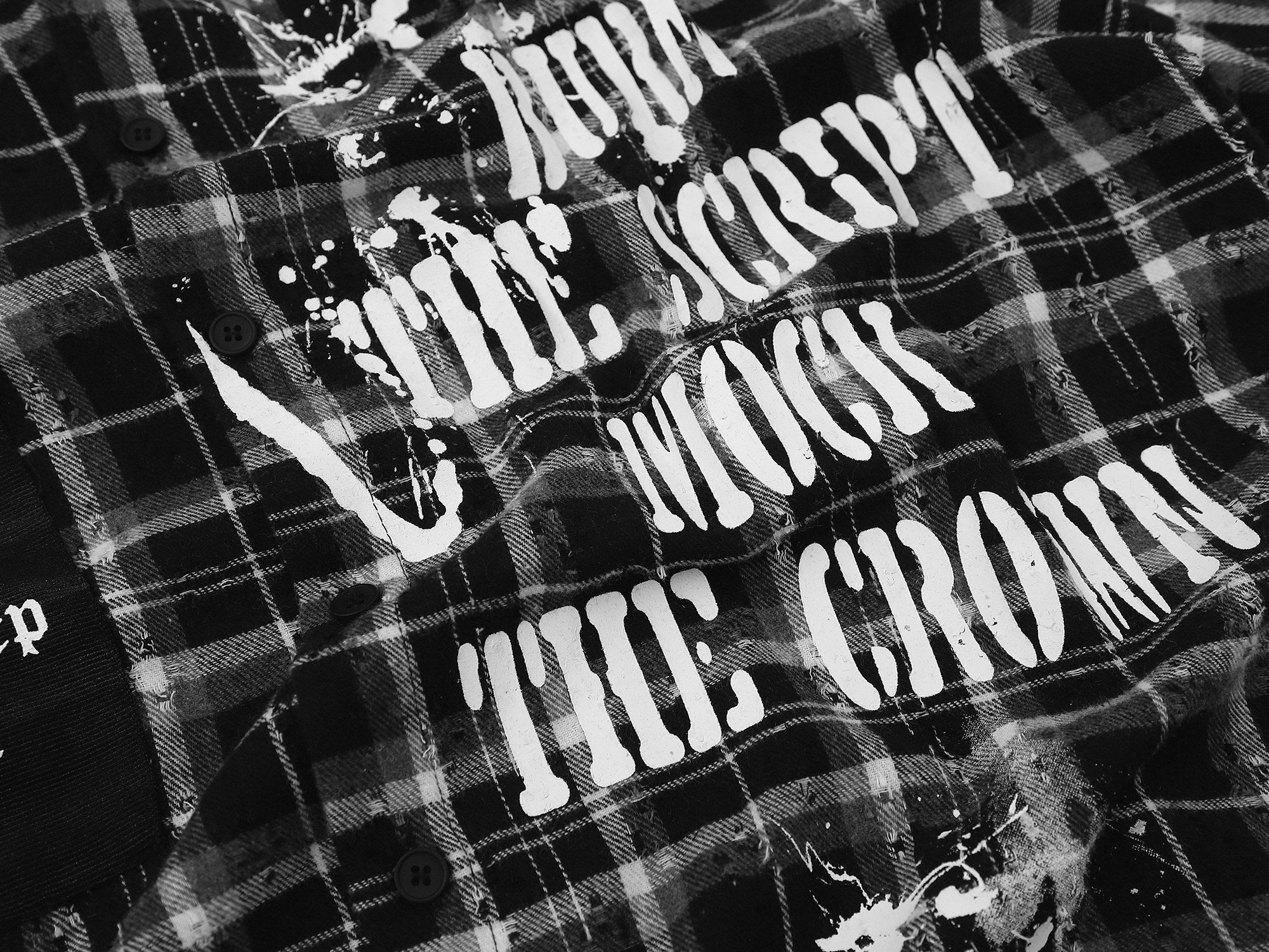 Omirad Burn The Script Graphic Plaid Shirt | Streetwear