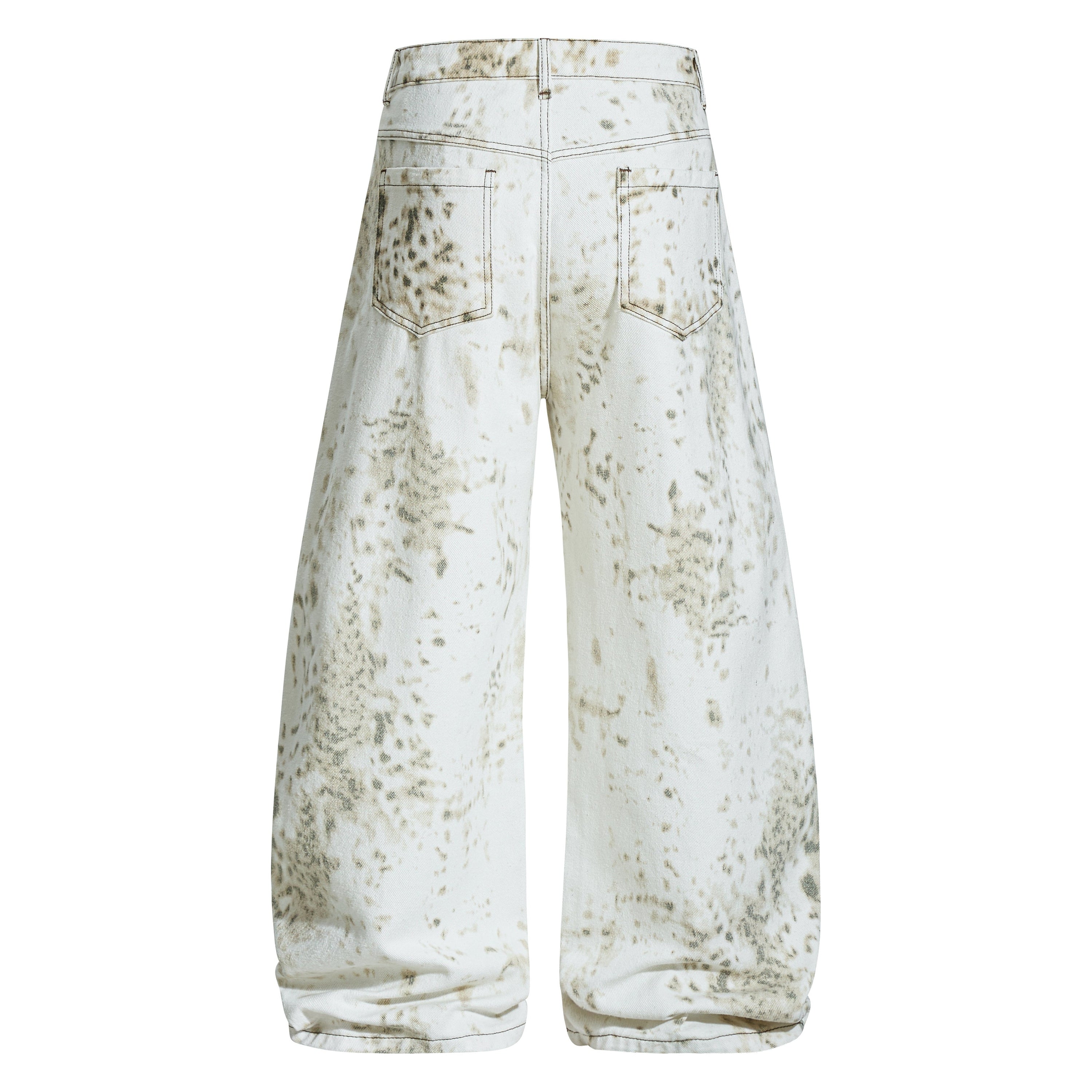 Omirad Vintage Splatter Barrel Jeans | Wide Leg Denim
