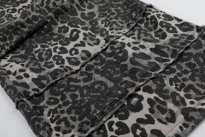 Omirad Leopard Skull Wide-Leg Pants | Y2K Streetwear