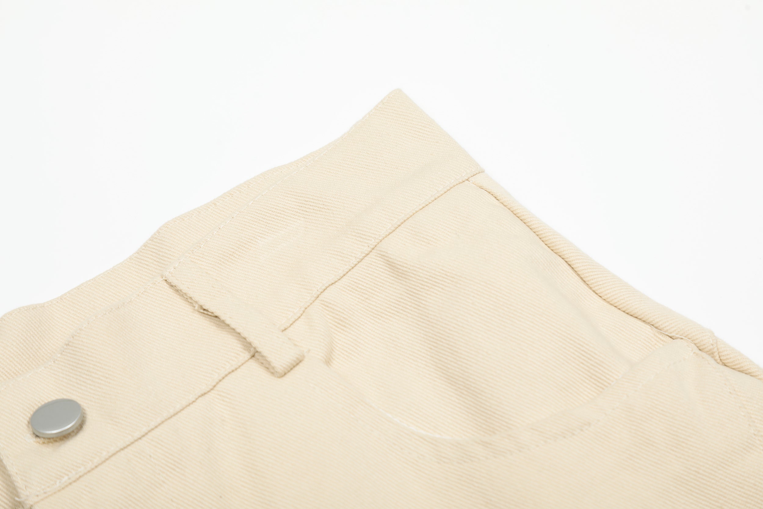 Omirad Curve-Stitch Wide-Leg Canvas Pants | 100% Cotton