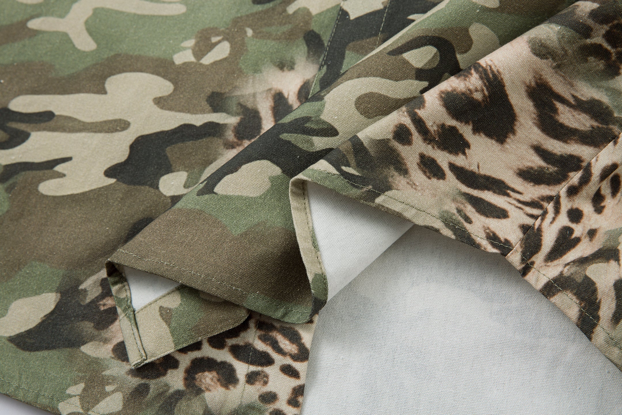 Omirad Camo Leopard Layered Short-Sleeve Shirt | SEAKOFF