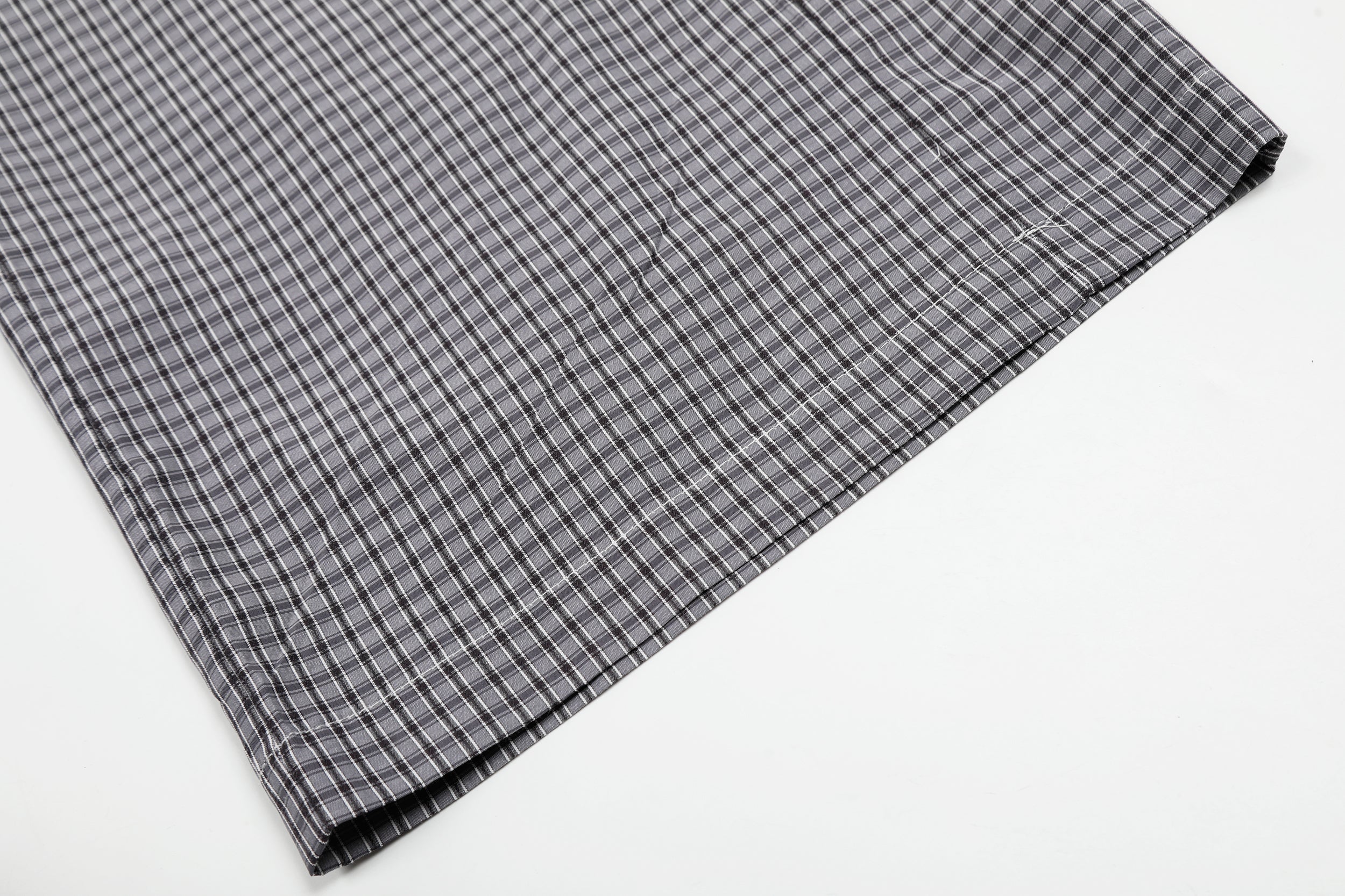 Tie-Front Checked Wide-Leg Pants | Fold-Over Waistband