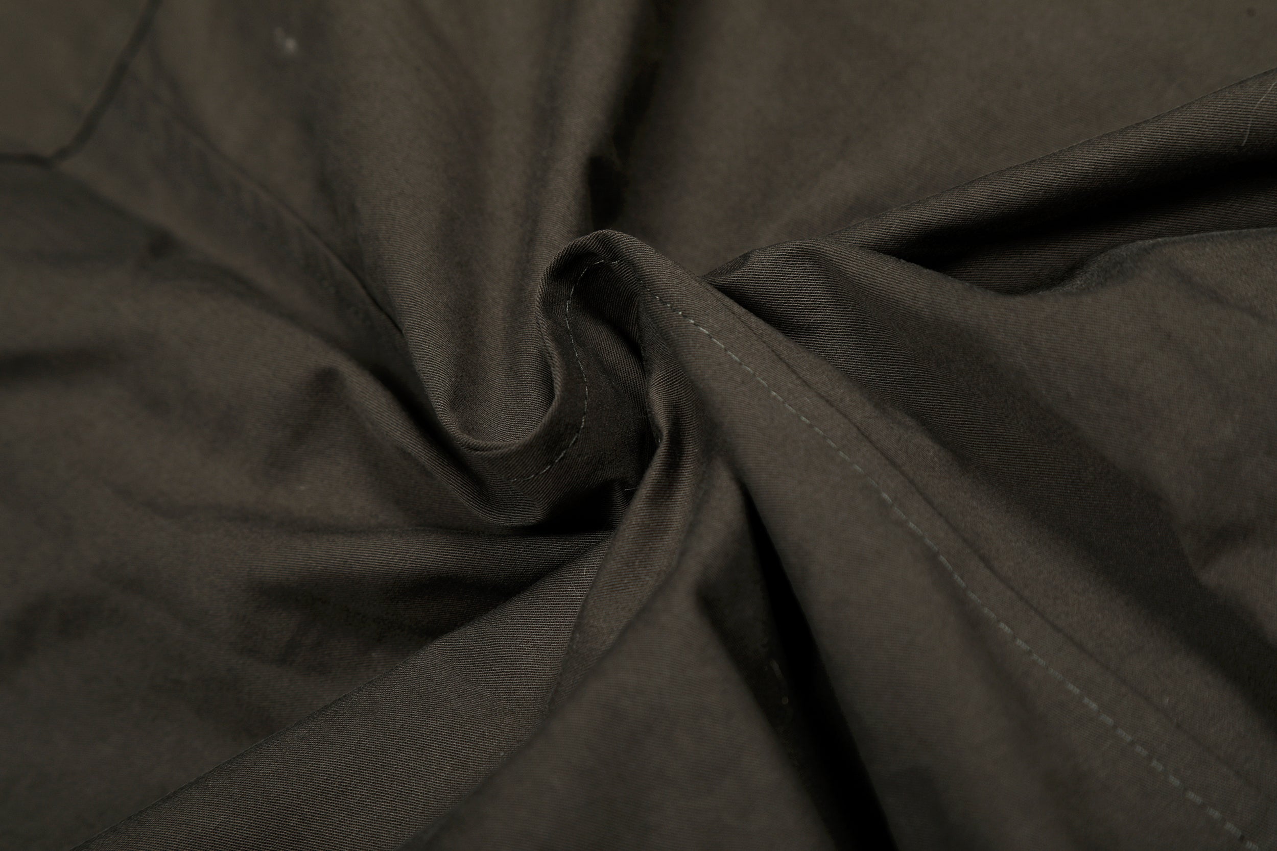 Cotton Stand-Collar Bomber Jacket | Army Green & Brown