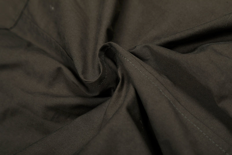 Cotton Stand-Collar Bomber Jacket | Army Green & Brown