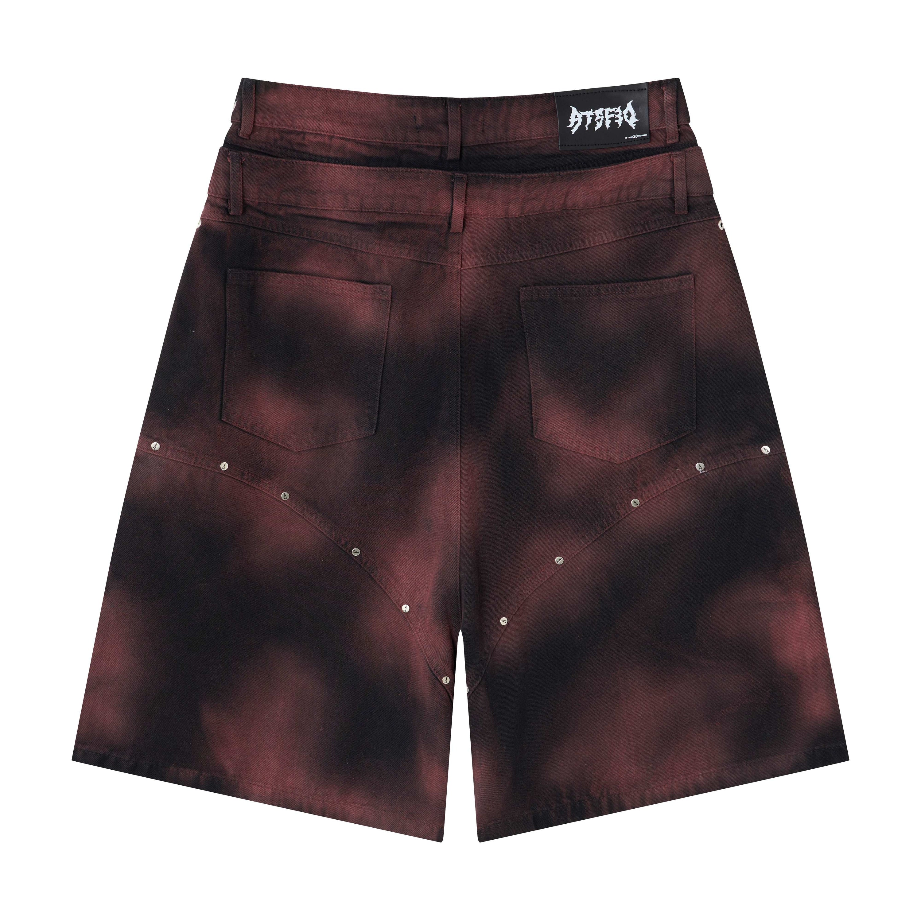 Omirad Tribal Spike Jorts | Punk Streetwear Denim Shorts