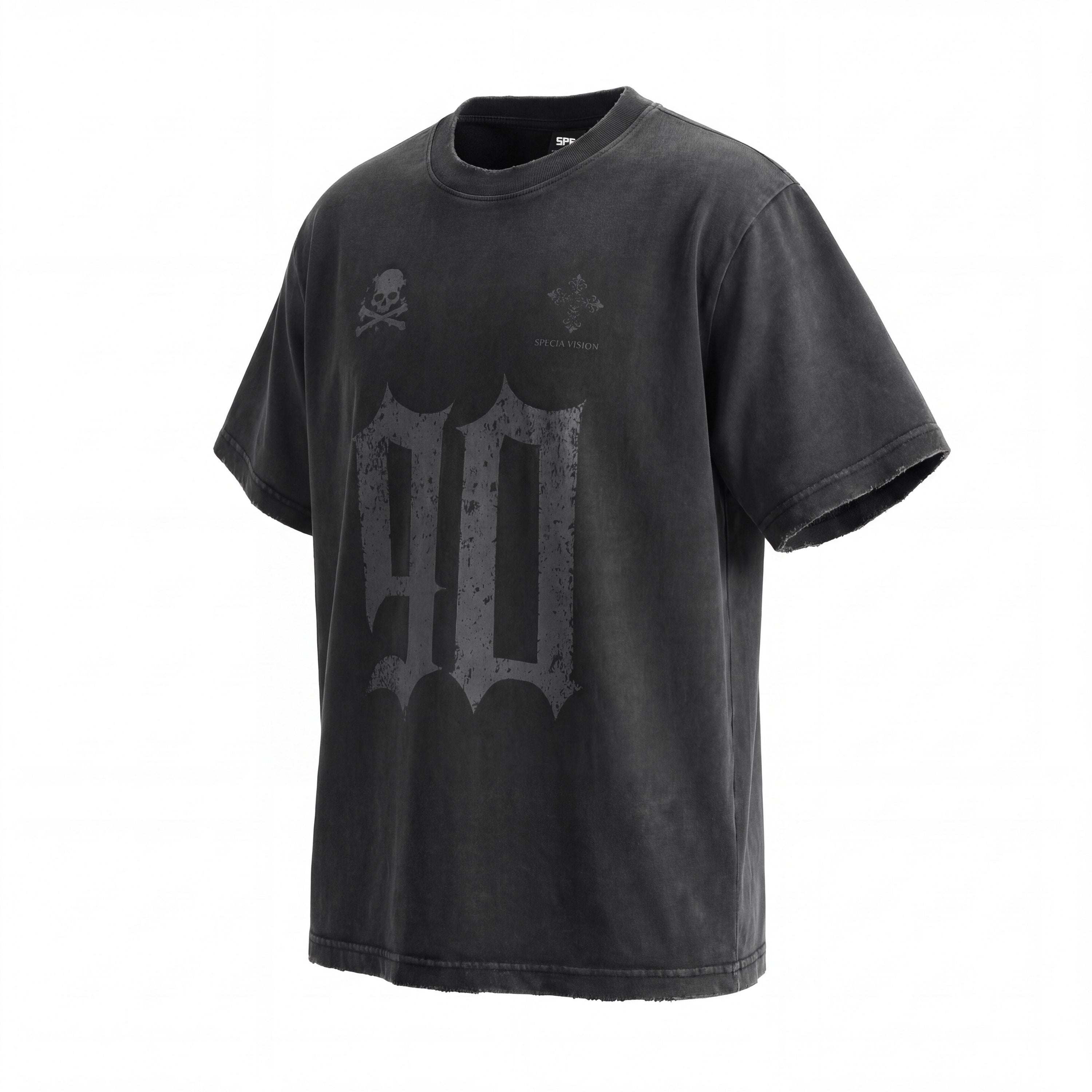 Omirad Vintage Gothic 90 Distressed Graphic T-Shirt