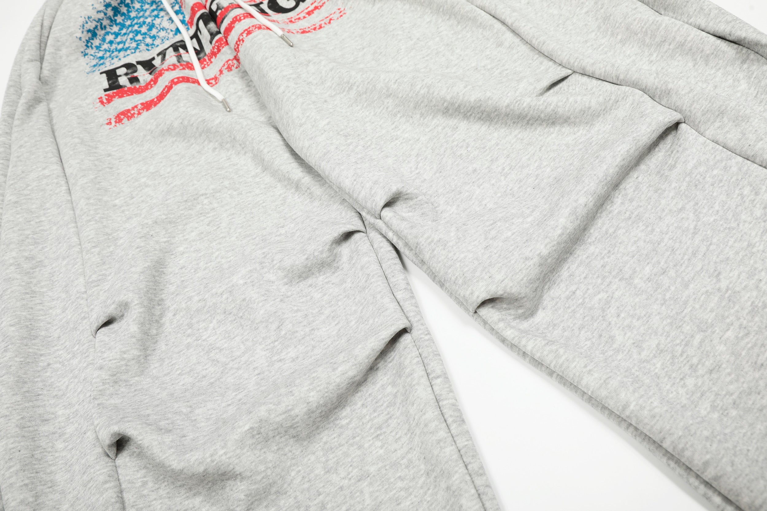 Distressed Flag Graphic Stacked Sweatpants | Oversized Streetwear