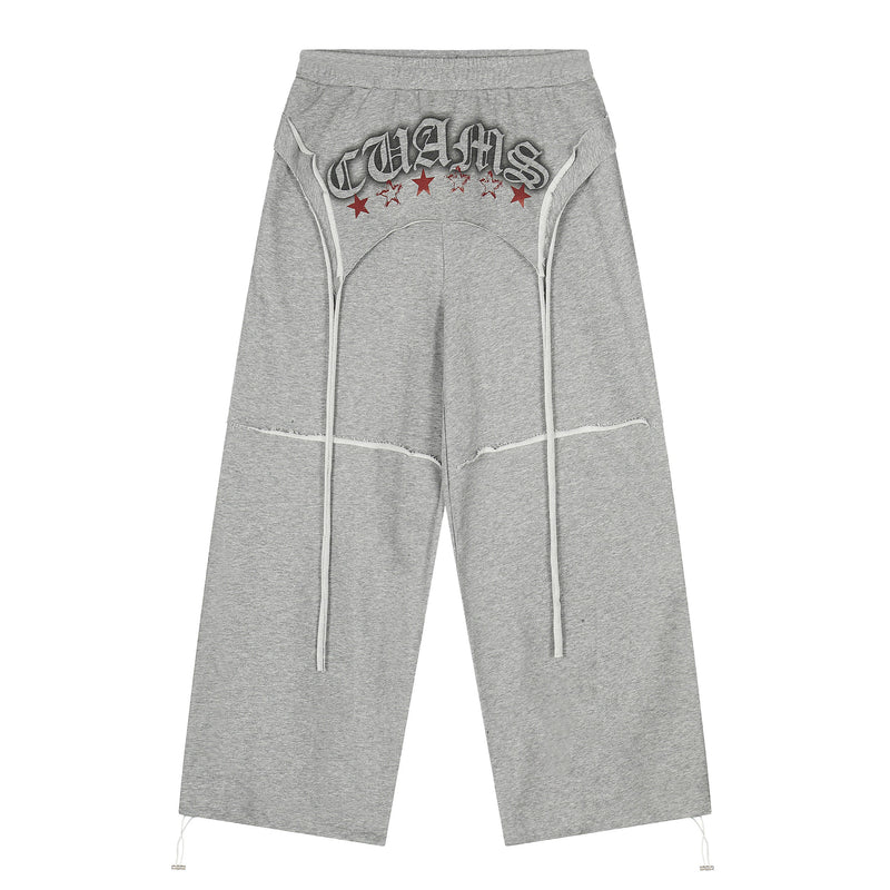 CUAMS Multi-Drawstring Wide-Leg Sweatpants | Streetwear