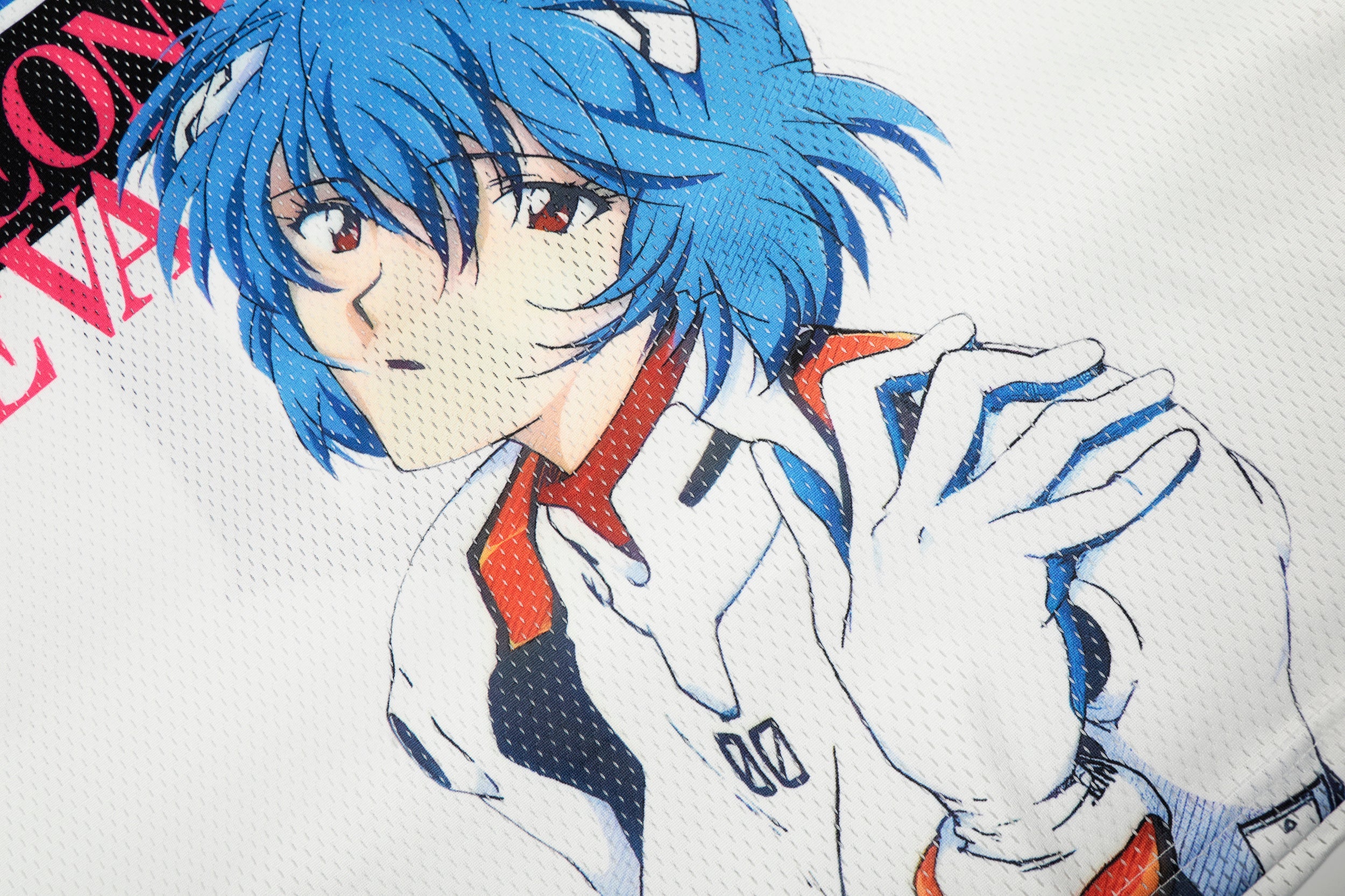 Neon Genesis Evangelion Anime Graphic Mesh Football Jersey