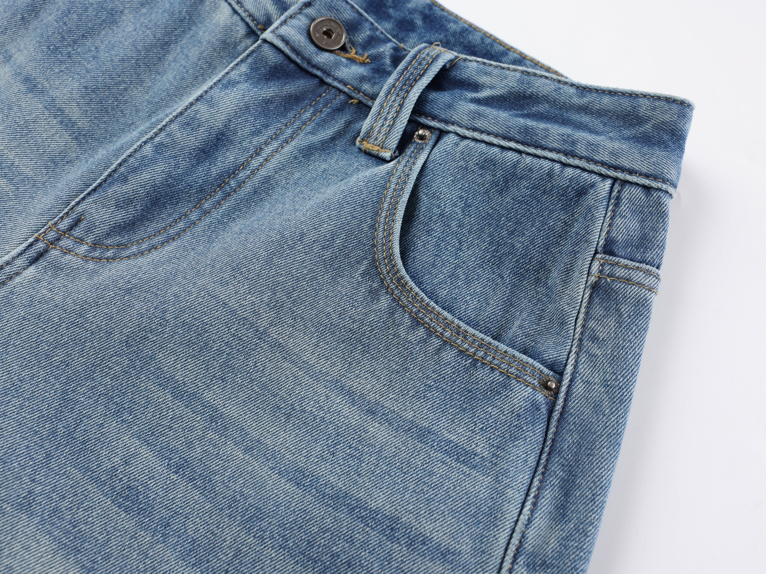 Fleece-Lined Wide-Leg Stacked Denim Pants | Winter Street Style