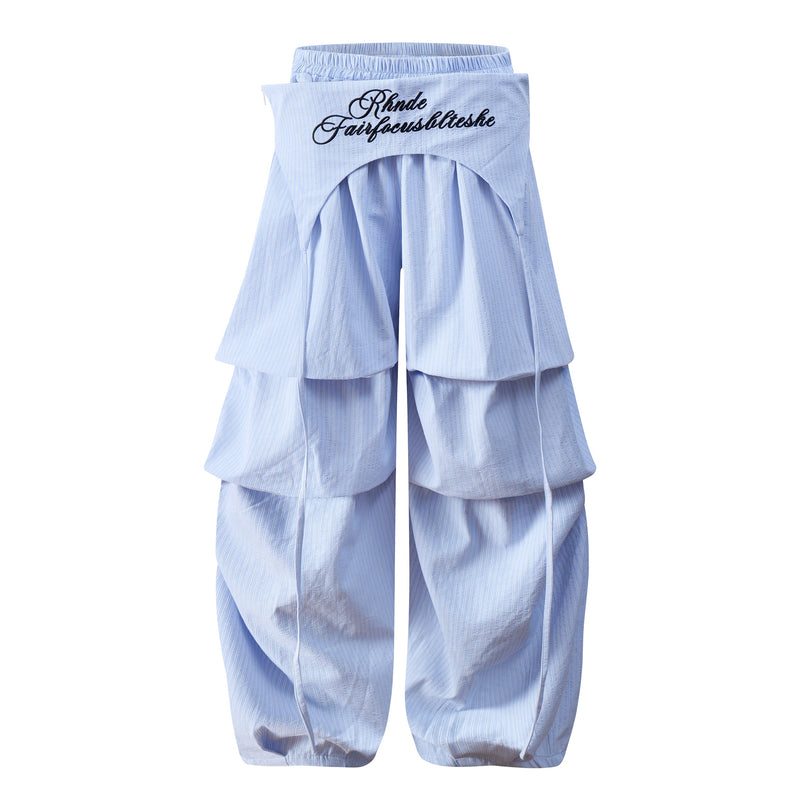 Fairfocus Layered Pleated Wide-Leg Pants | Streetwear