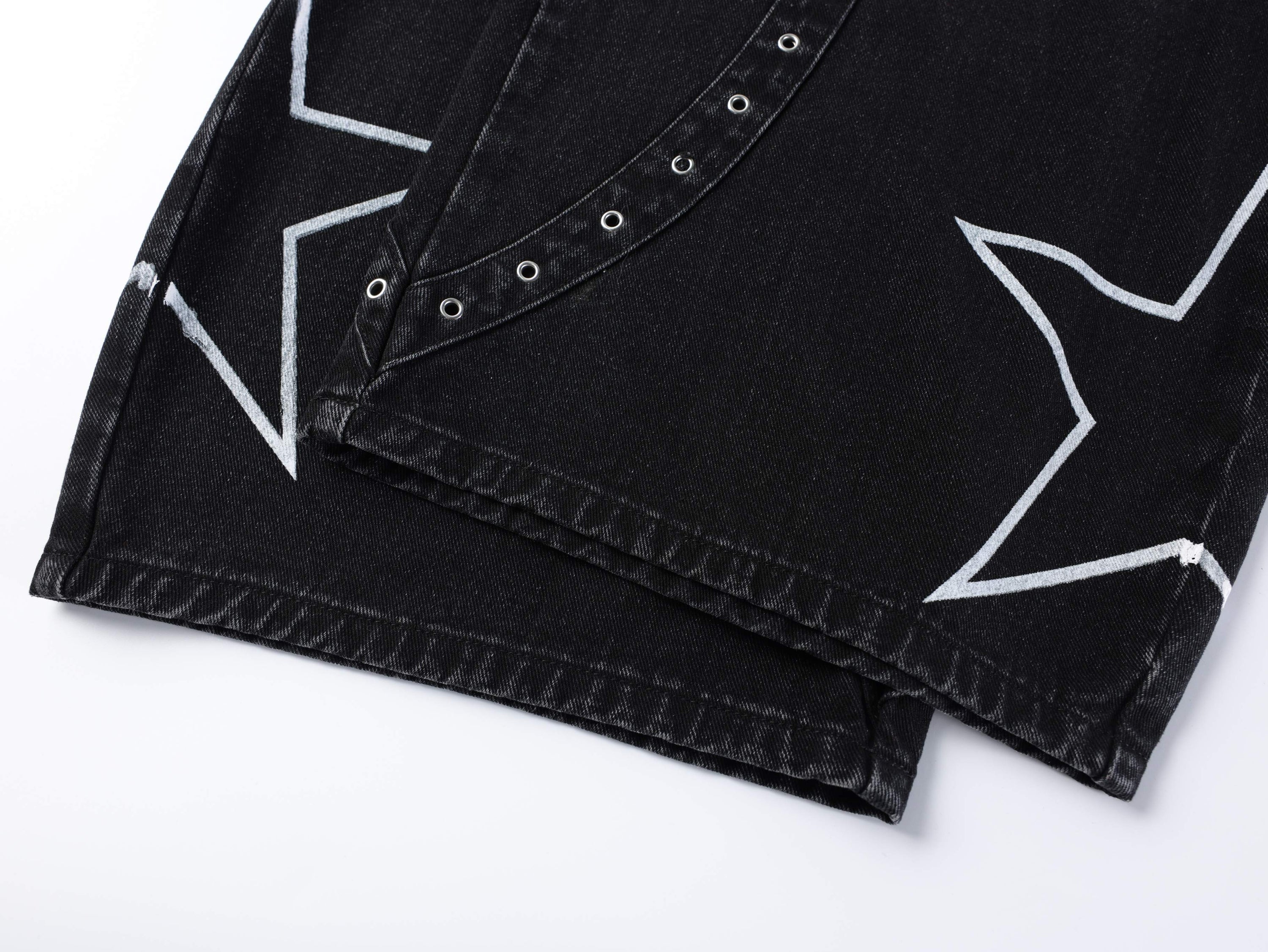 Omirad Star Fade Baggy Jeans | Y2K Wide-Leg Denim