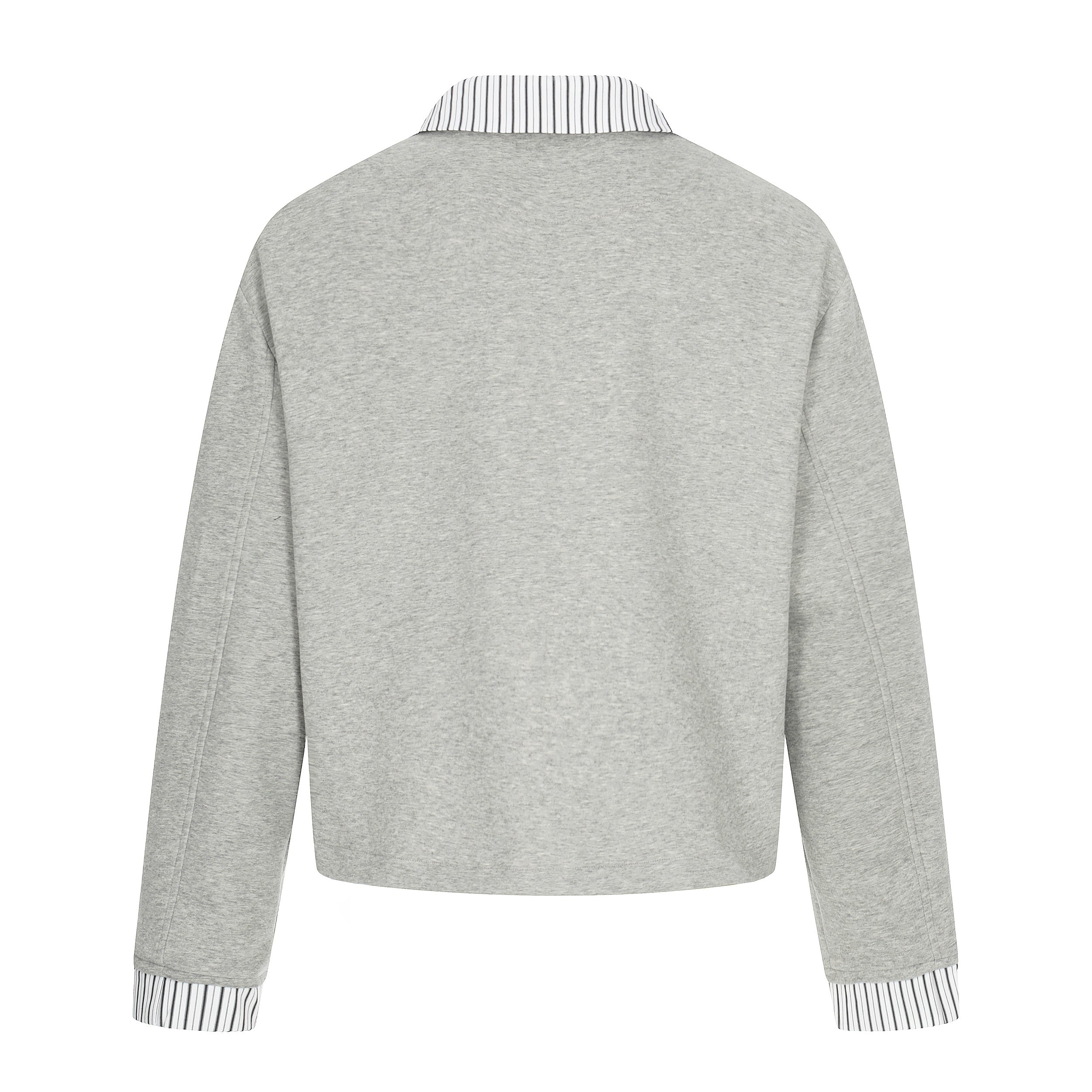 Double-Breasted Layered Stripe Jacket | Cotton Streetwear