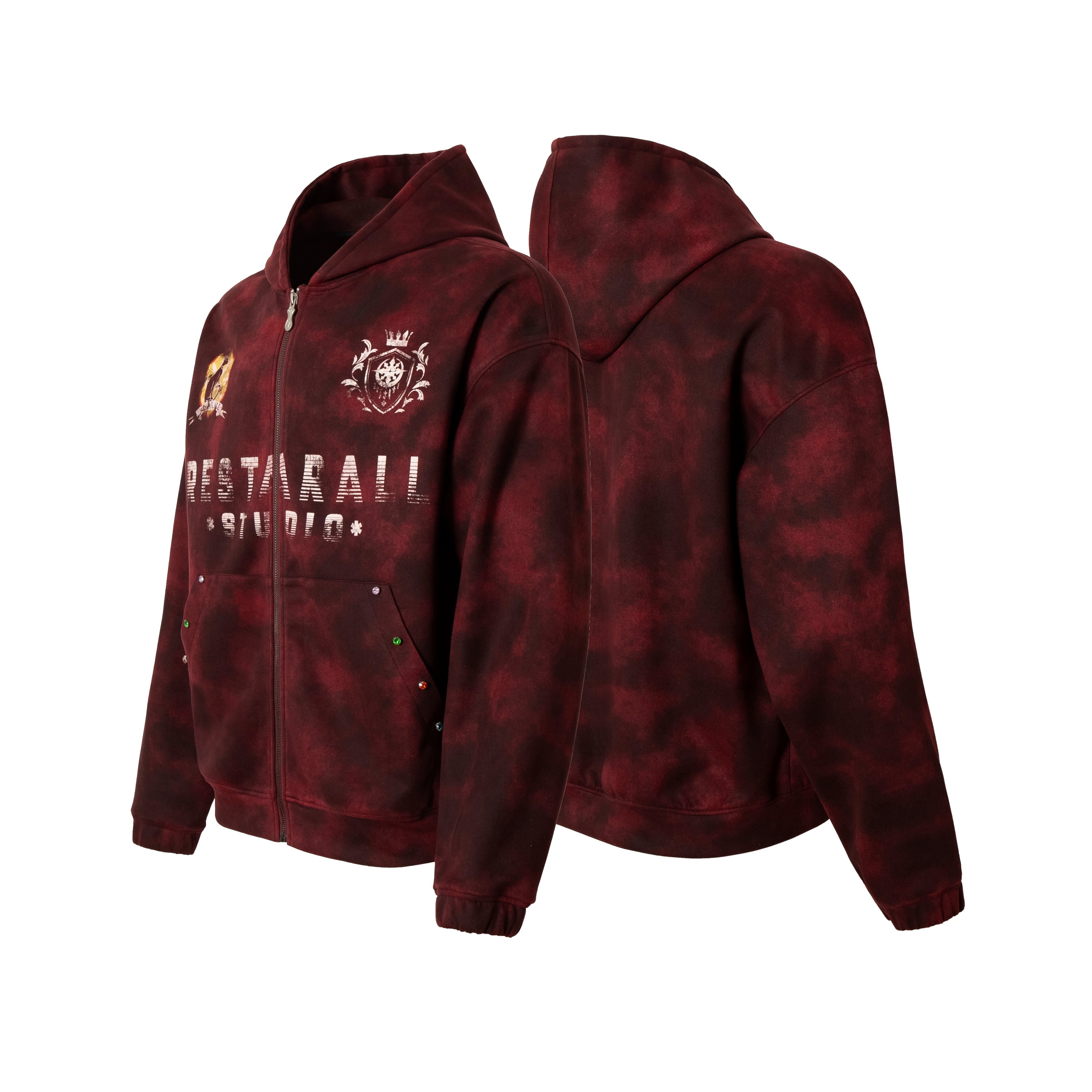 Burnout Wash Zip-Up Graphic Hoodie | SEAKOFF – Seakoff