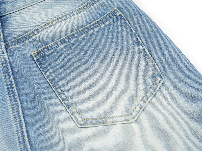 Omirad Faded Wide-Leg Jeans | Vintage Wash Streetwear Denim