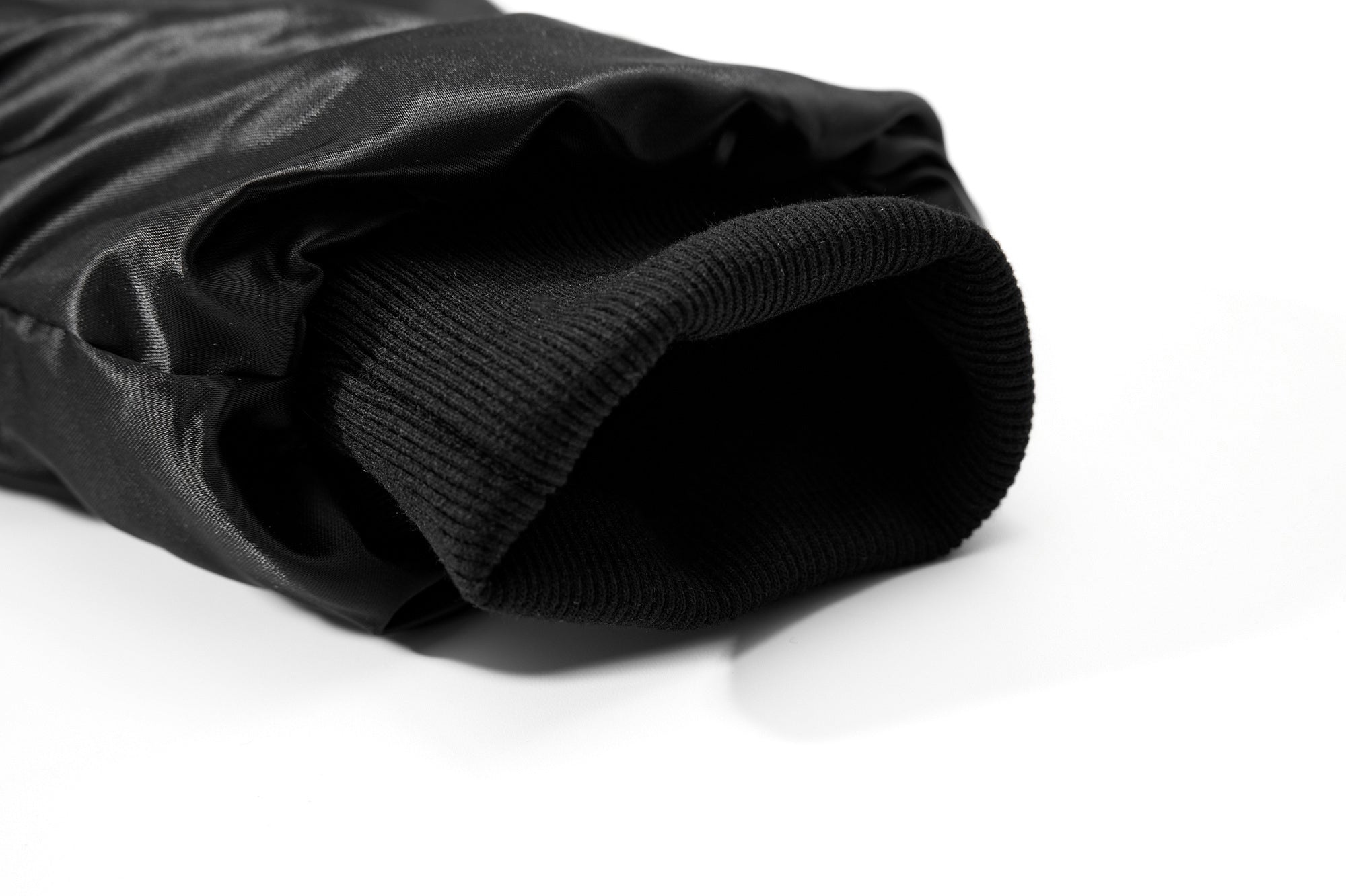 Omirad Glossy Bomber Jacket with Detachable Faux Fur Collar