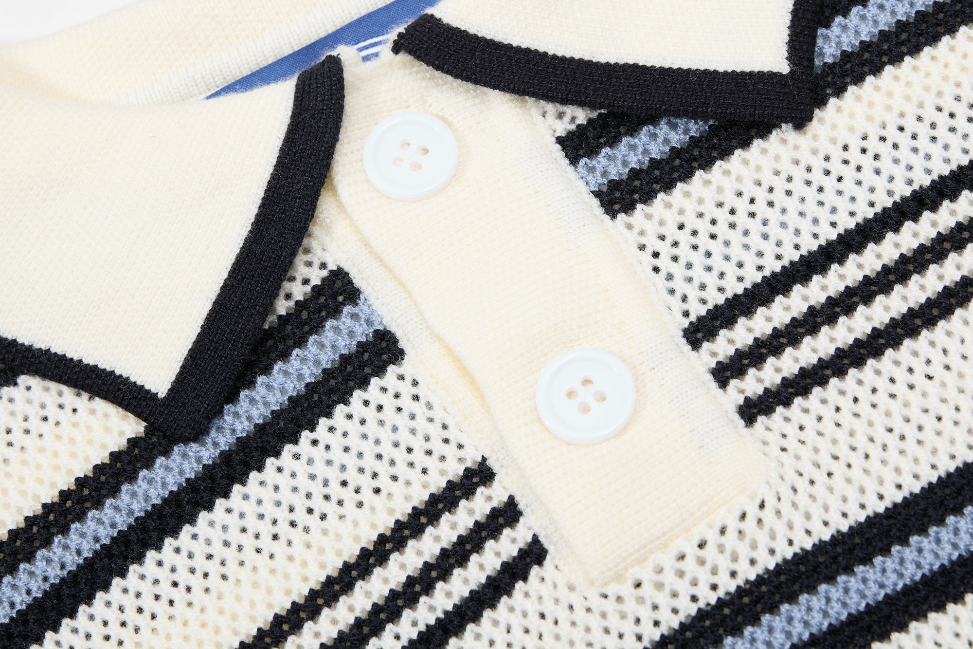 Omirad Retro Stripe Knit Polo | Vintage Collegiate Cotton Polo
