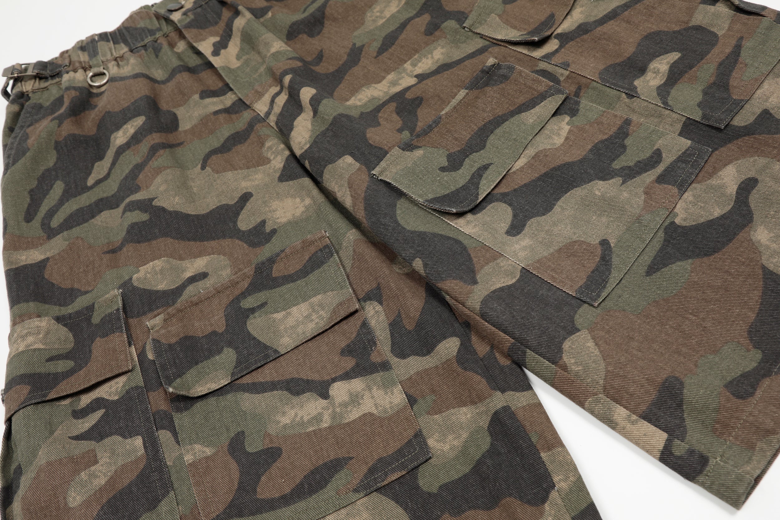 Men's Camo Cargo Shorts | Elastic Waist Utility Shorts