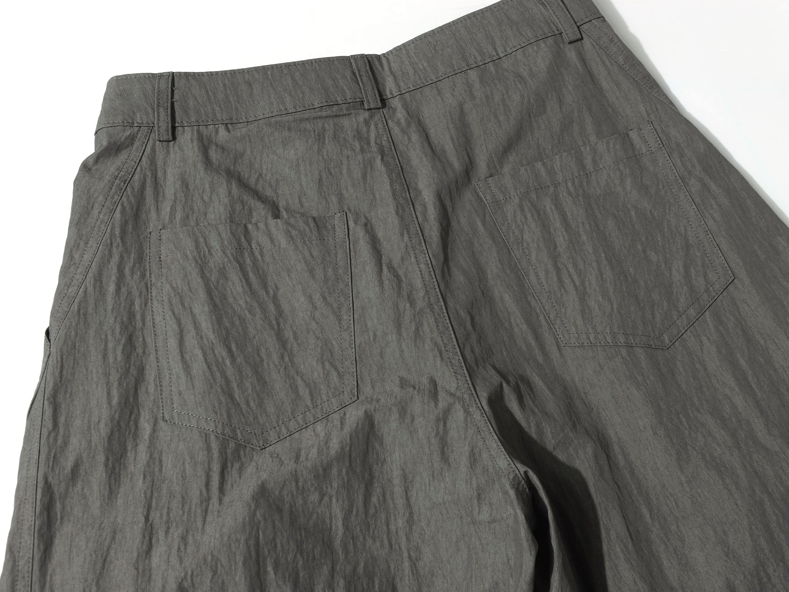 Omirad Crinkled Wide-Leg Nylon-Cotton Trousers | SEAKOFF