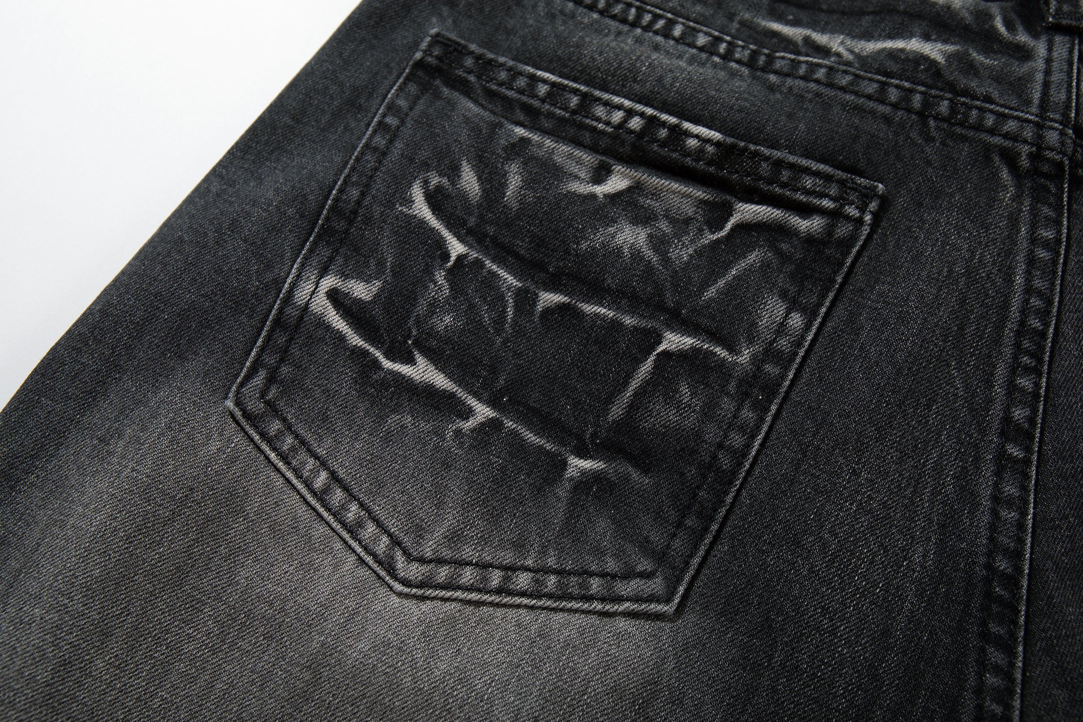 Omirad Cracked-Wash Wide-Leg Jeans | 100% Cotton Streetwear