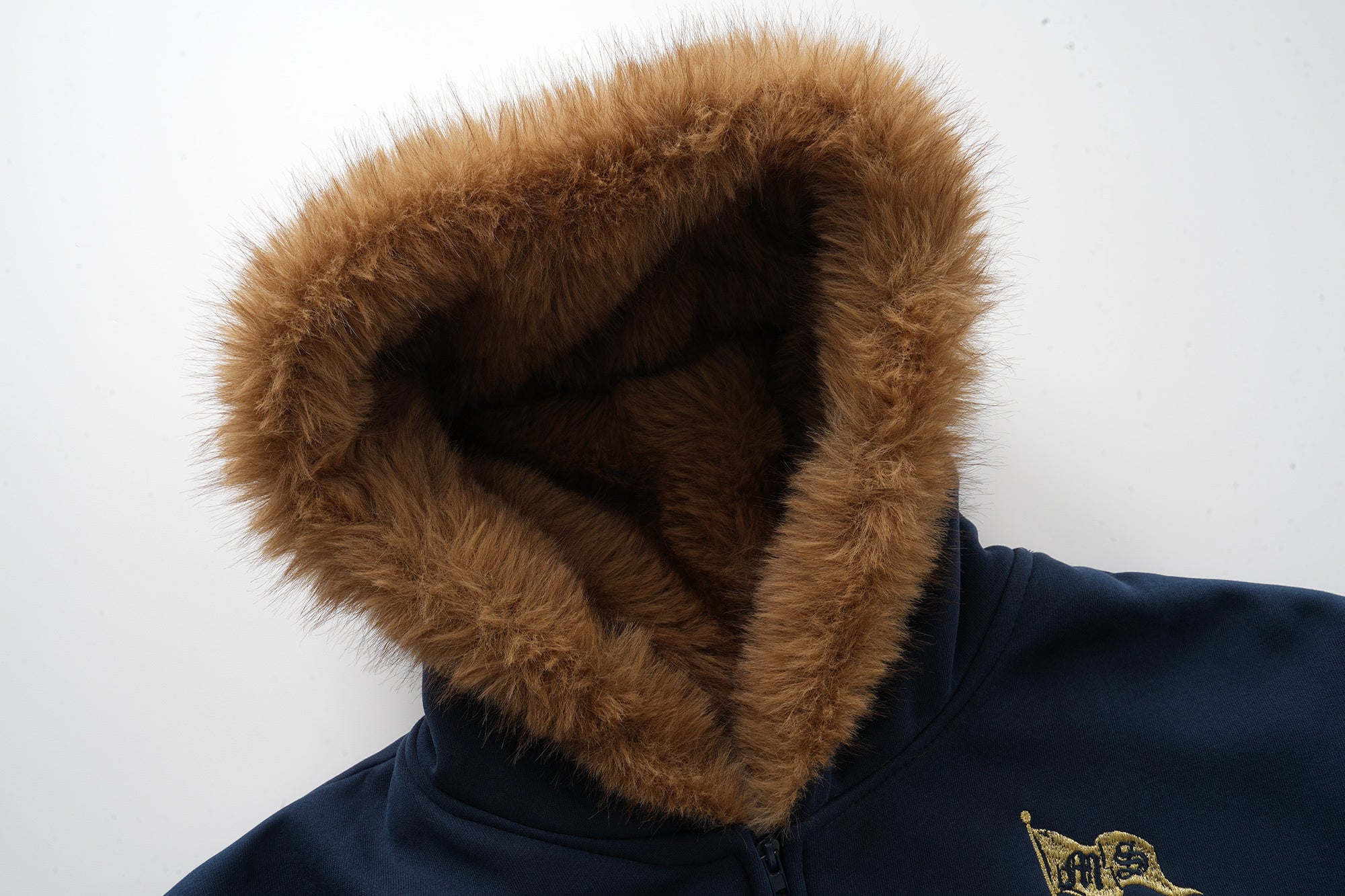 Omirad NYC Fur-Lined Zip Hoodie | Varsity Graphic Hoodie