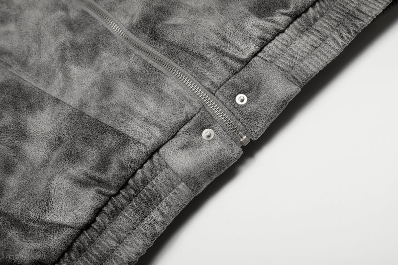 Washed Faux-Fur Hooded Bomber Jacket | Streetwear Winter Coat