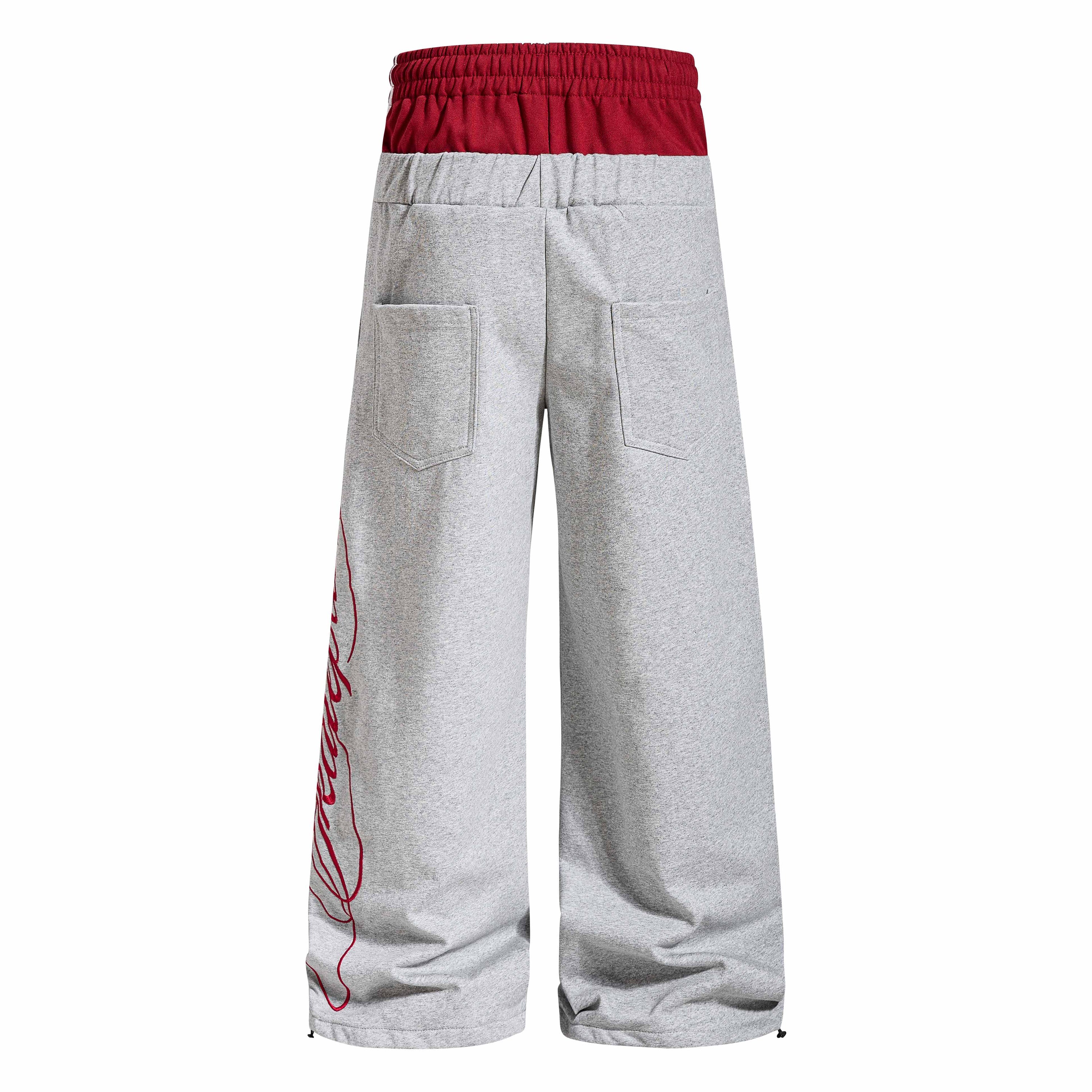 Varsity Crest Wide-Leg Sweatpants | Streetwear Joggers