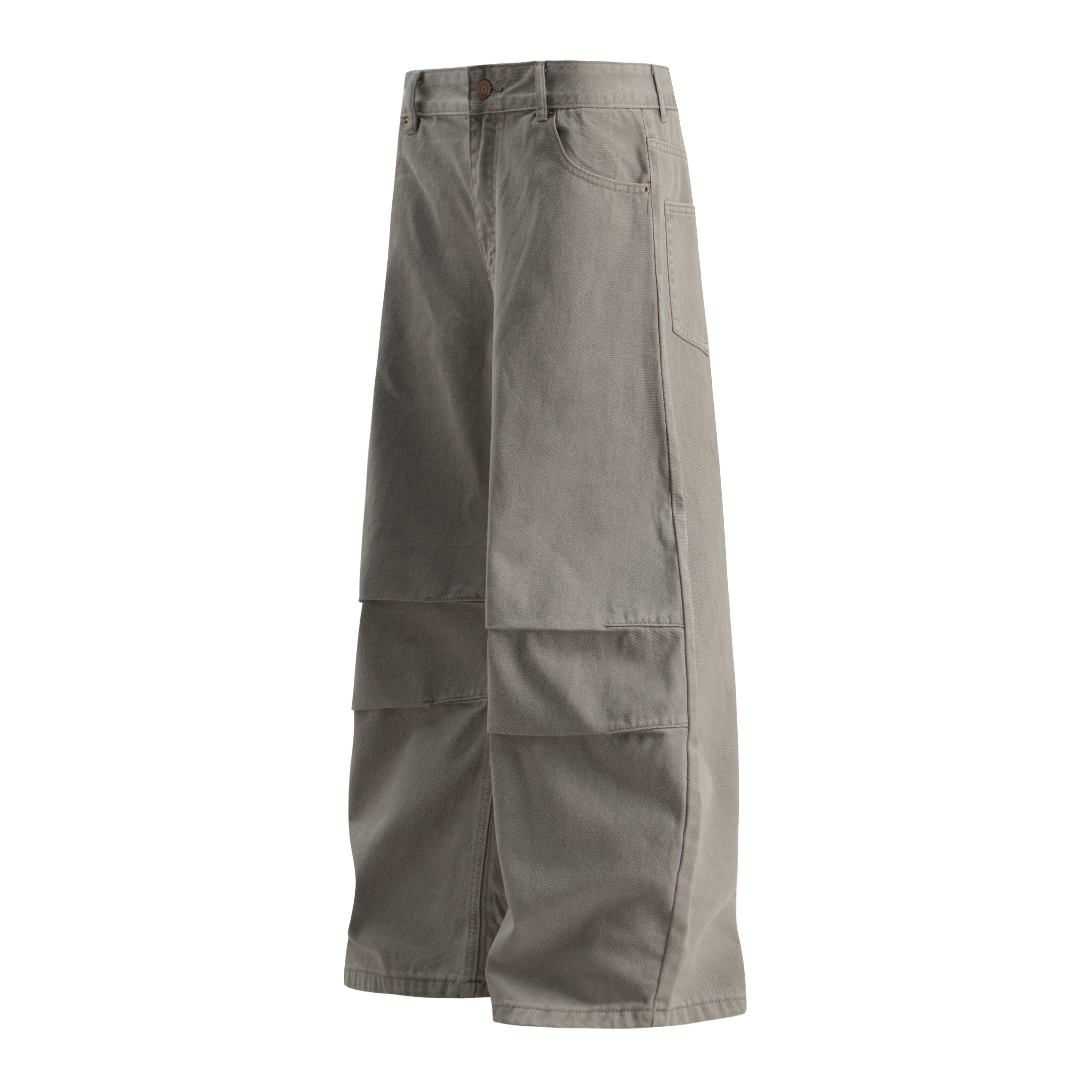 Panel Washed Wide-Leg Denim Pants | Streetwear Jeans