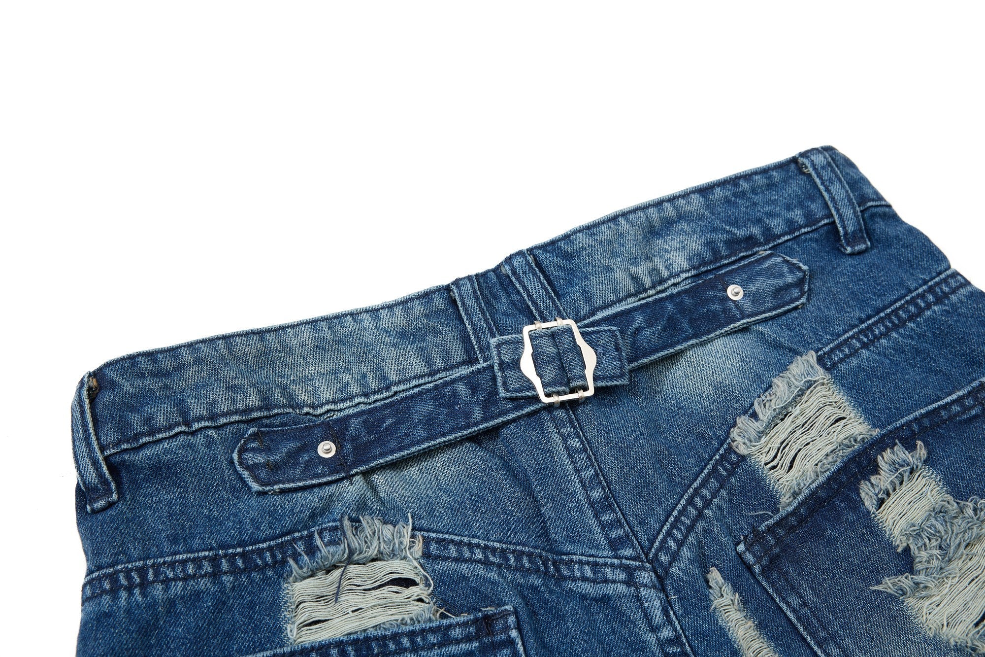 Omirad Distressed Wide-Leg Jeans | Oversized Ripped Denim