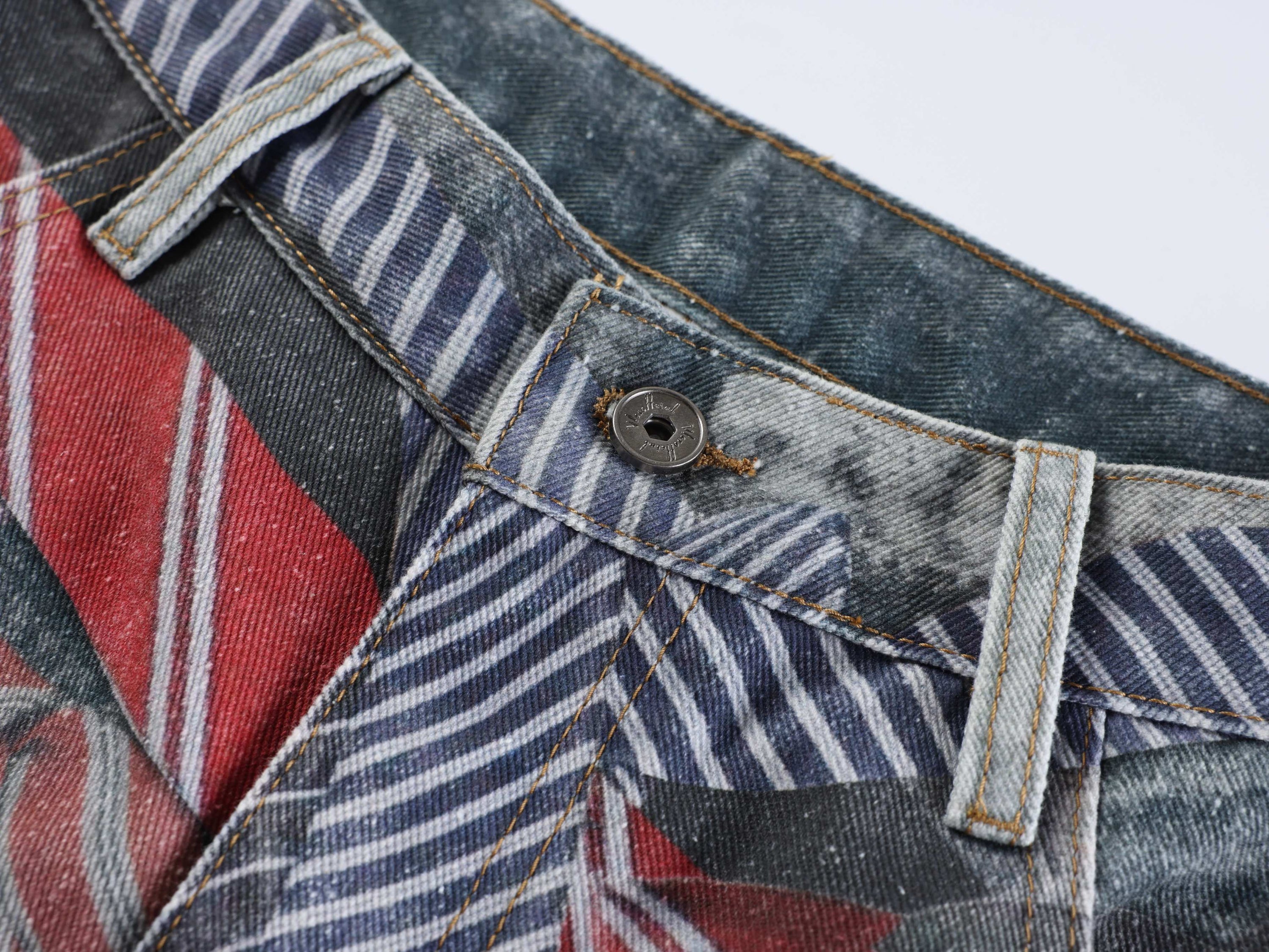 Omirad Tie Riot Balloon Jeans | Wide Leg Distressed Denim