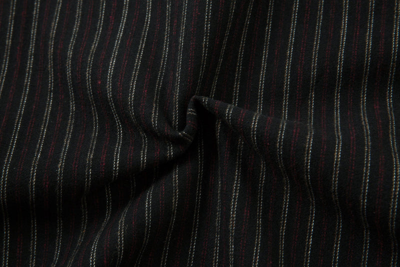 Omirad Striped Faux-Leather Trim Jacket | Streetwear
