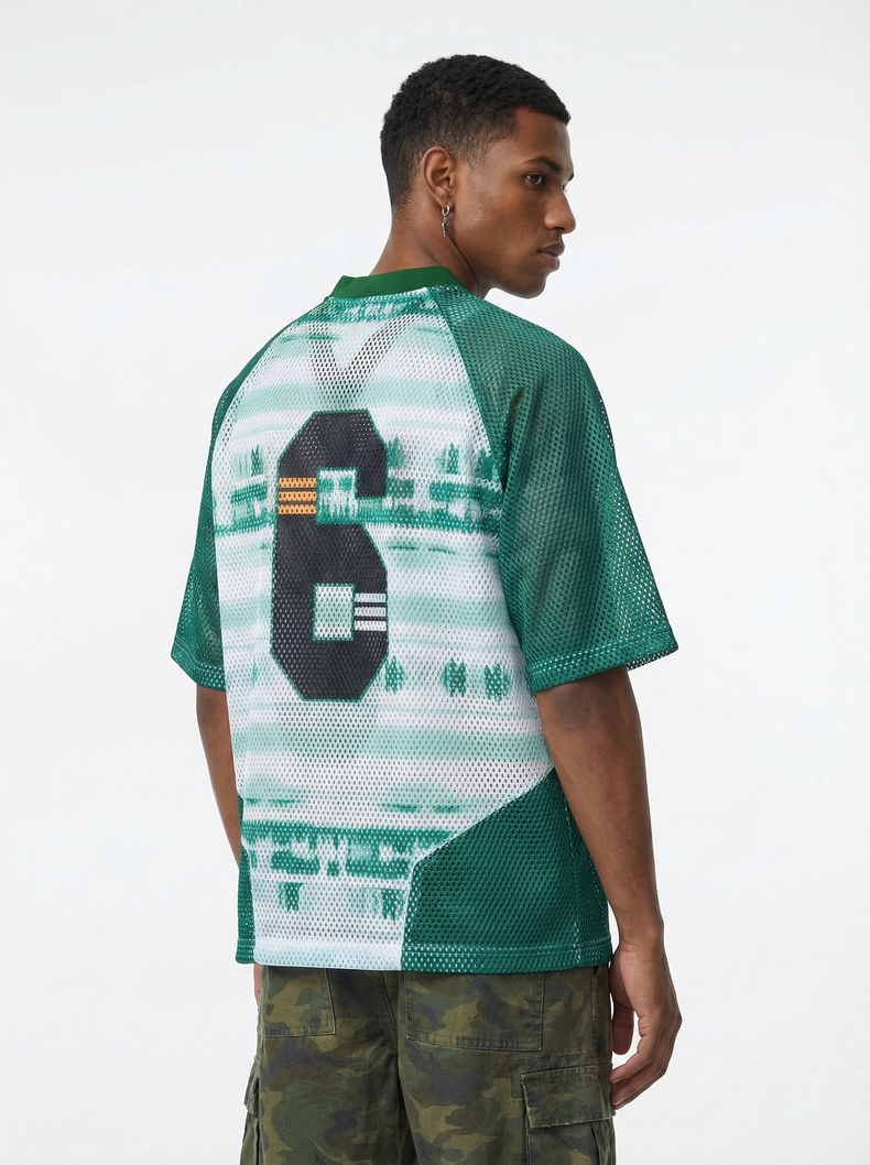 Omirad Varsity 6 Mesh Jersey T-Shirt | Athletic Streetwear