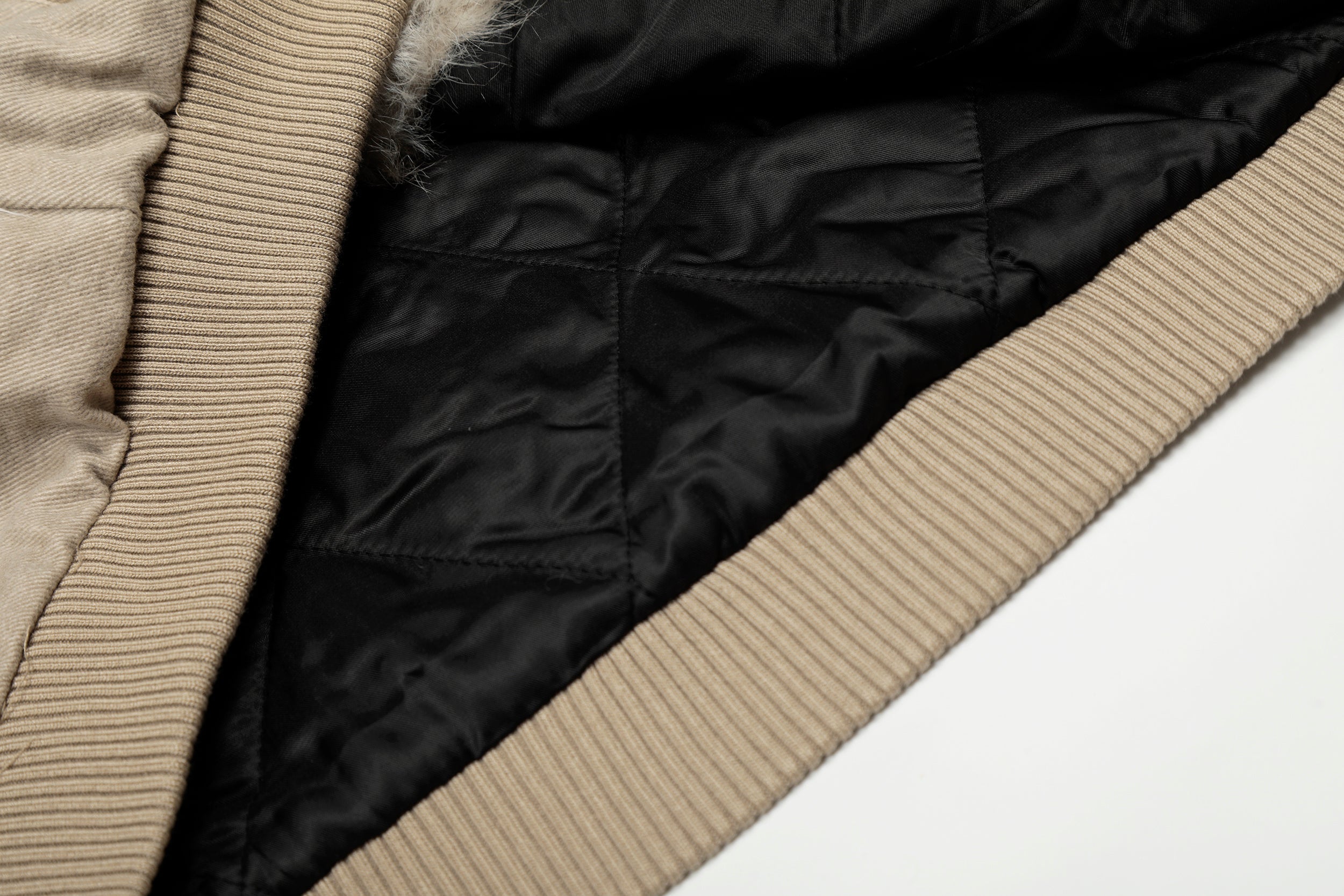 Washed Shearling-Lined Denim Hooded Bomber Jacket