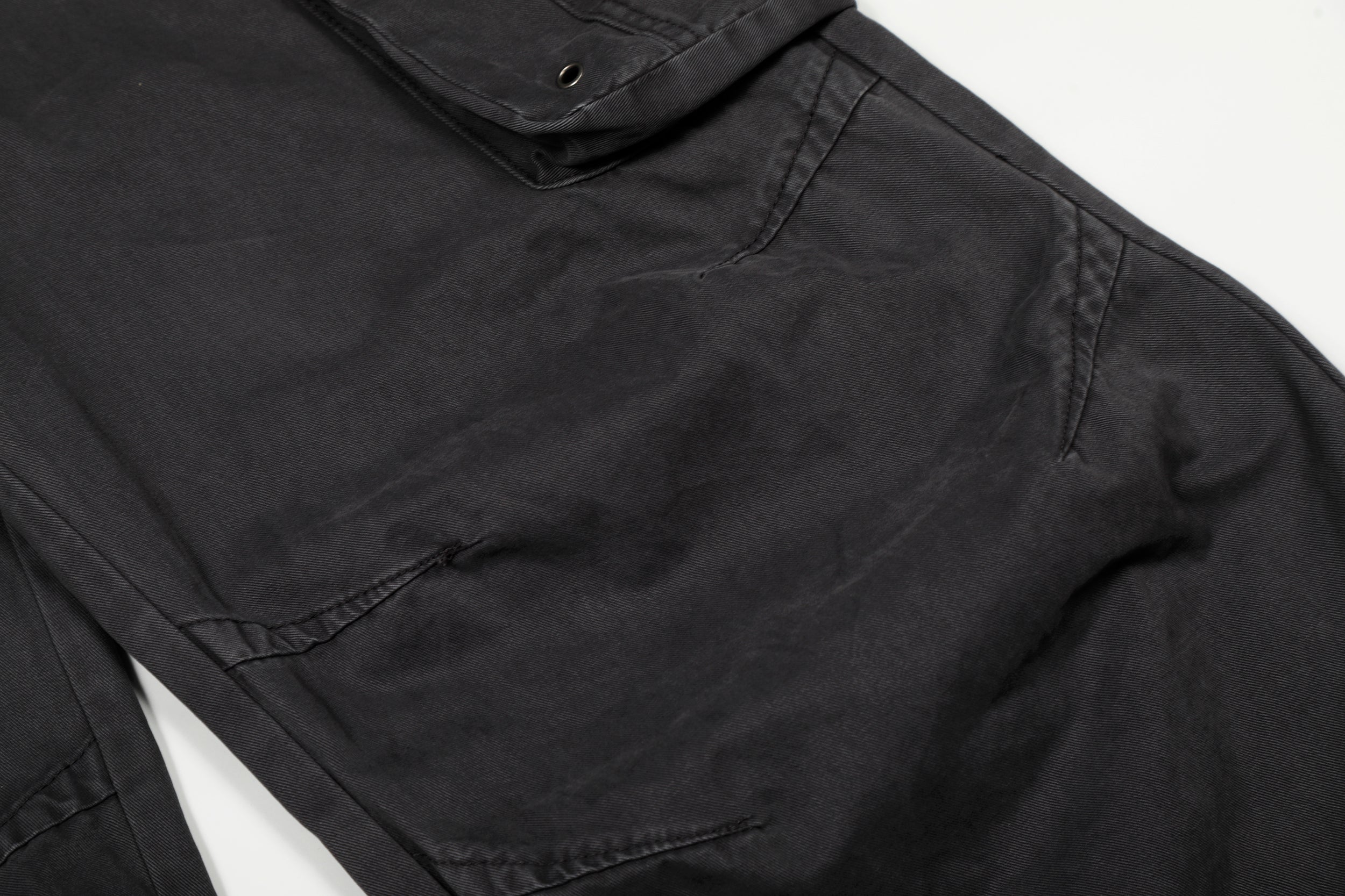 Heavy Cargo Pocket Wide-Leg Pants | Washed Cotton Streetwear