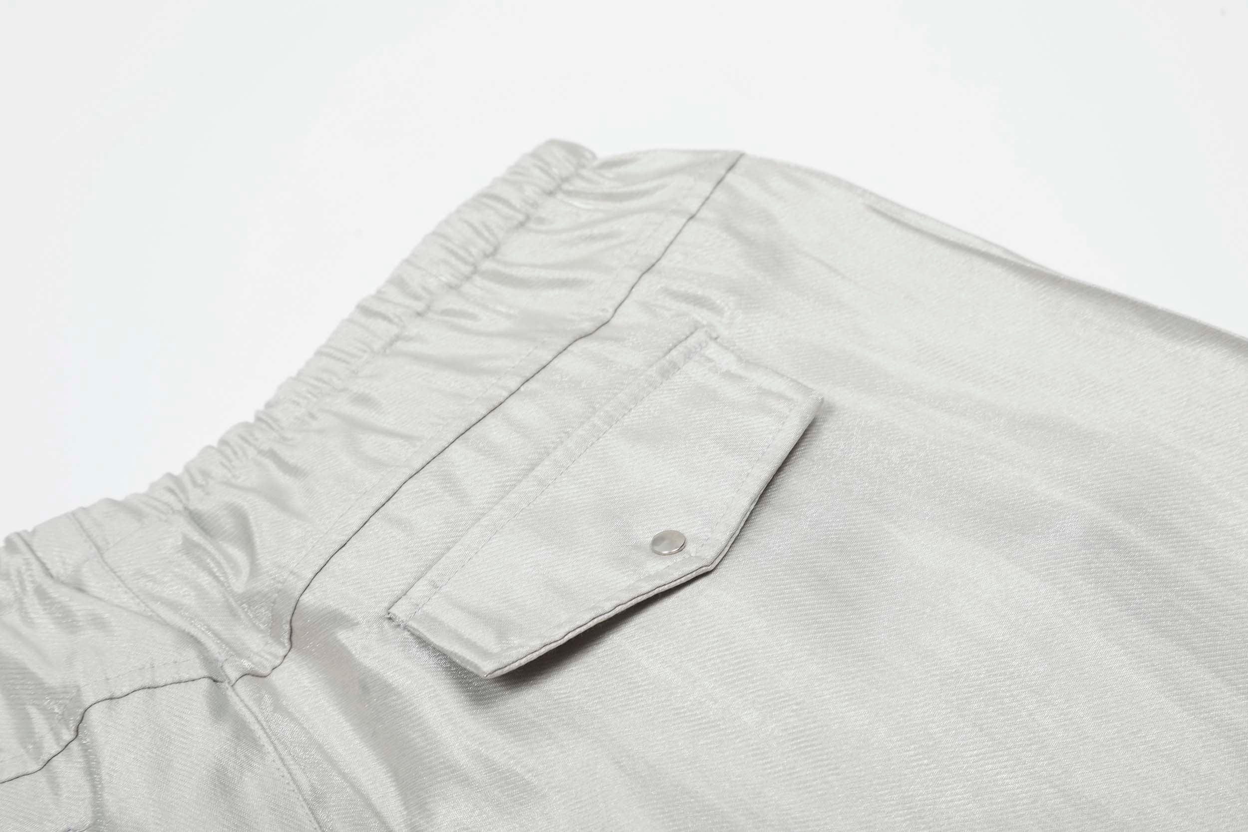 Omirad Glossy Utility Cargo Pants | Wide Leg Barrel Fit