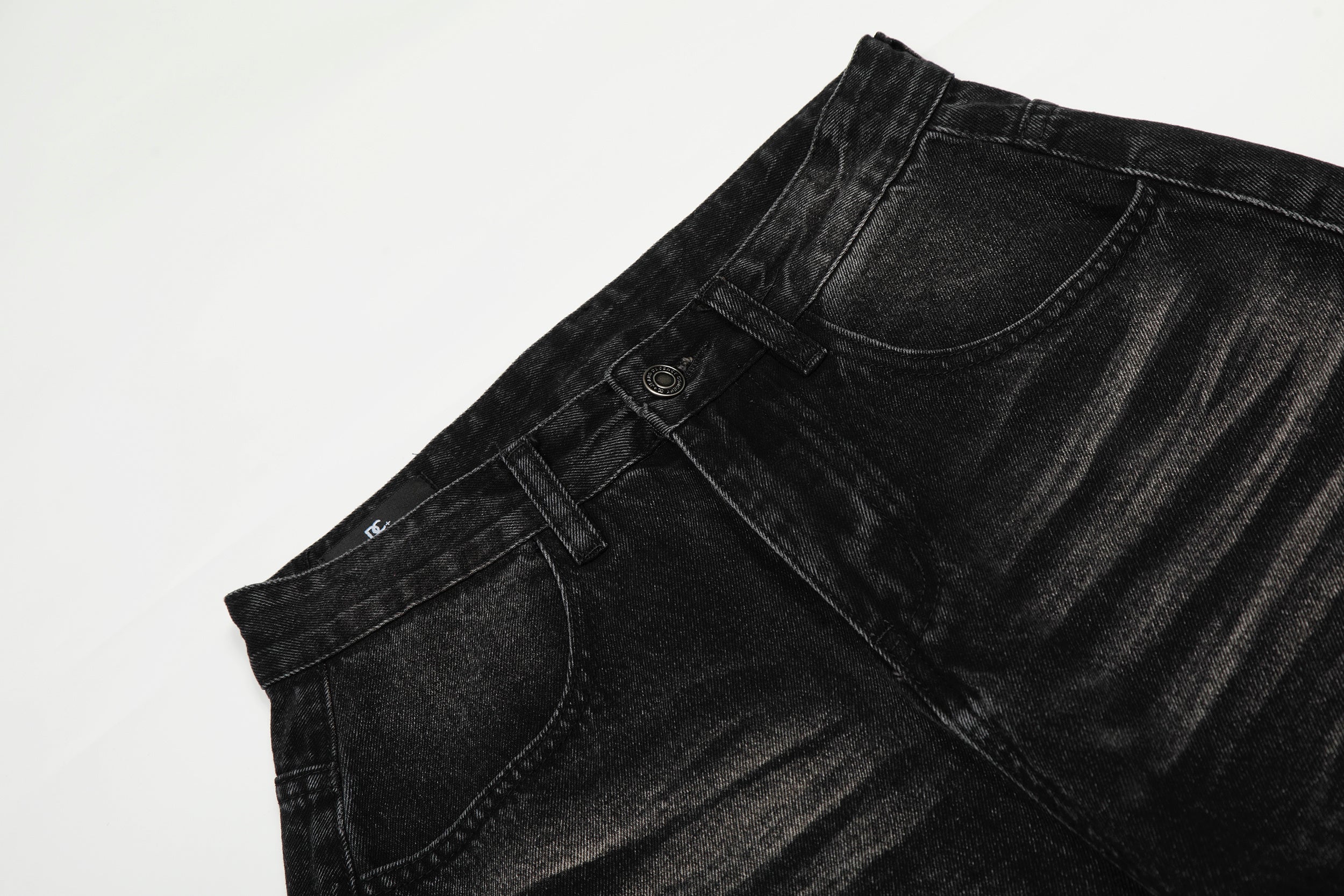 Omirad Vintage Whisker Wash Balloon Wide-Leg Jeans