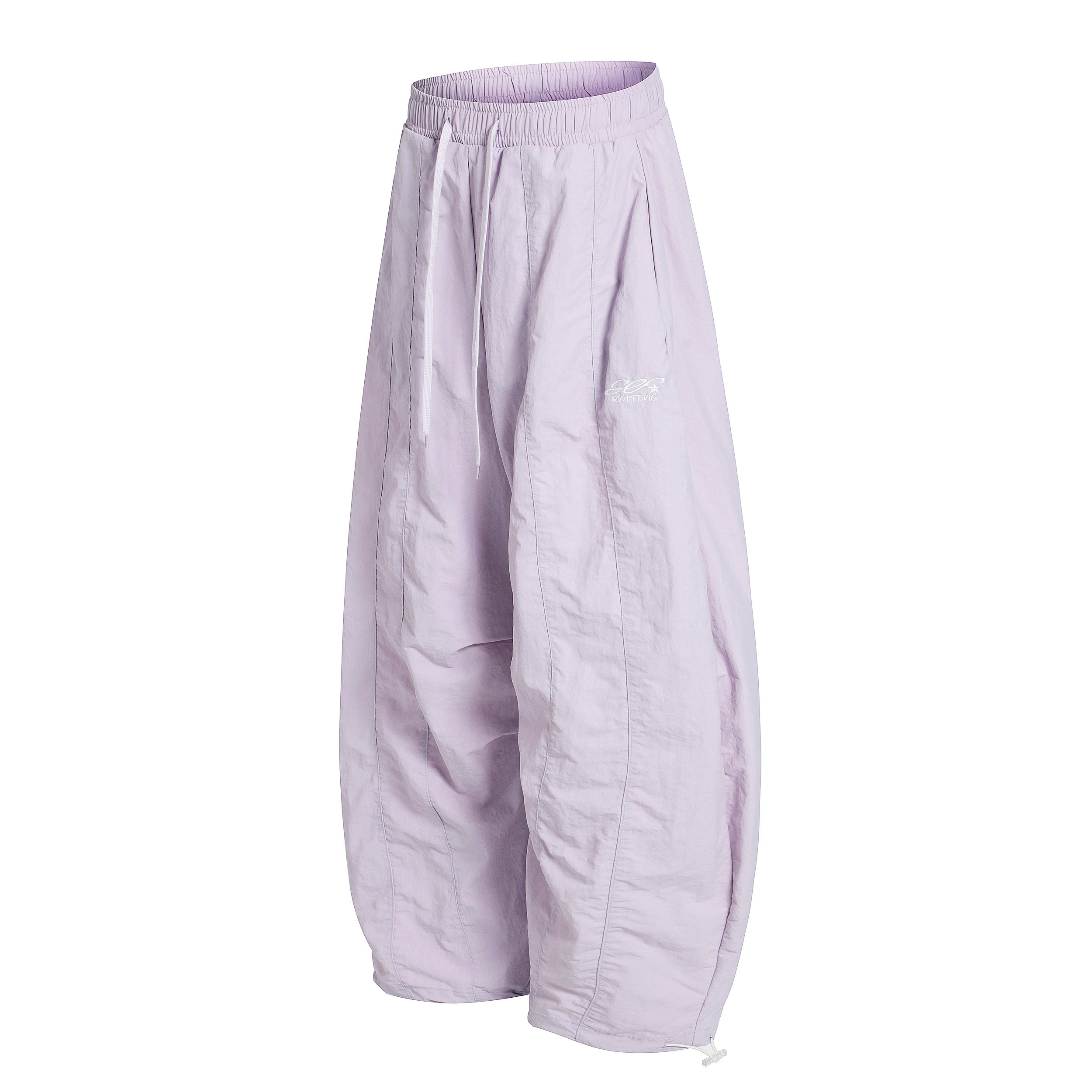 Pastel Nylon Stacked Balloon Pants | Streetwear Trousers