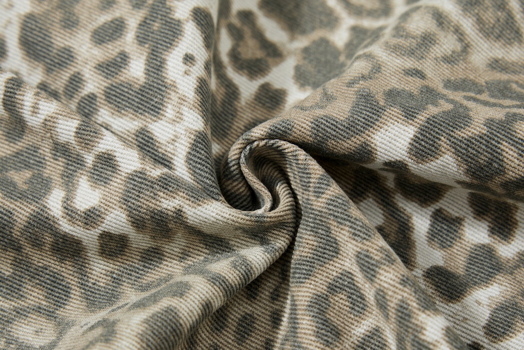 Omirad Leopard Print Bomber Jacket | Vintage Wash Cotton