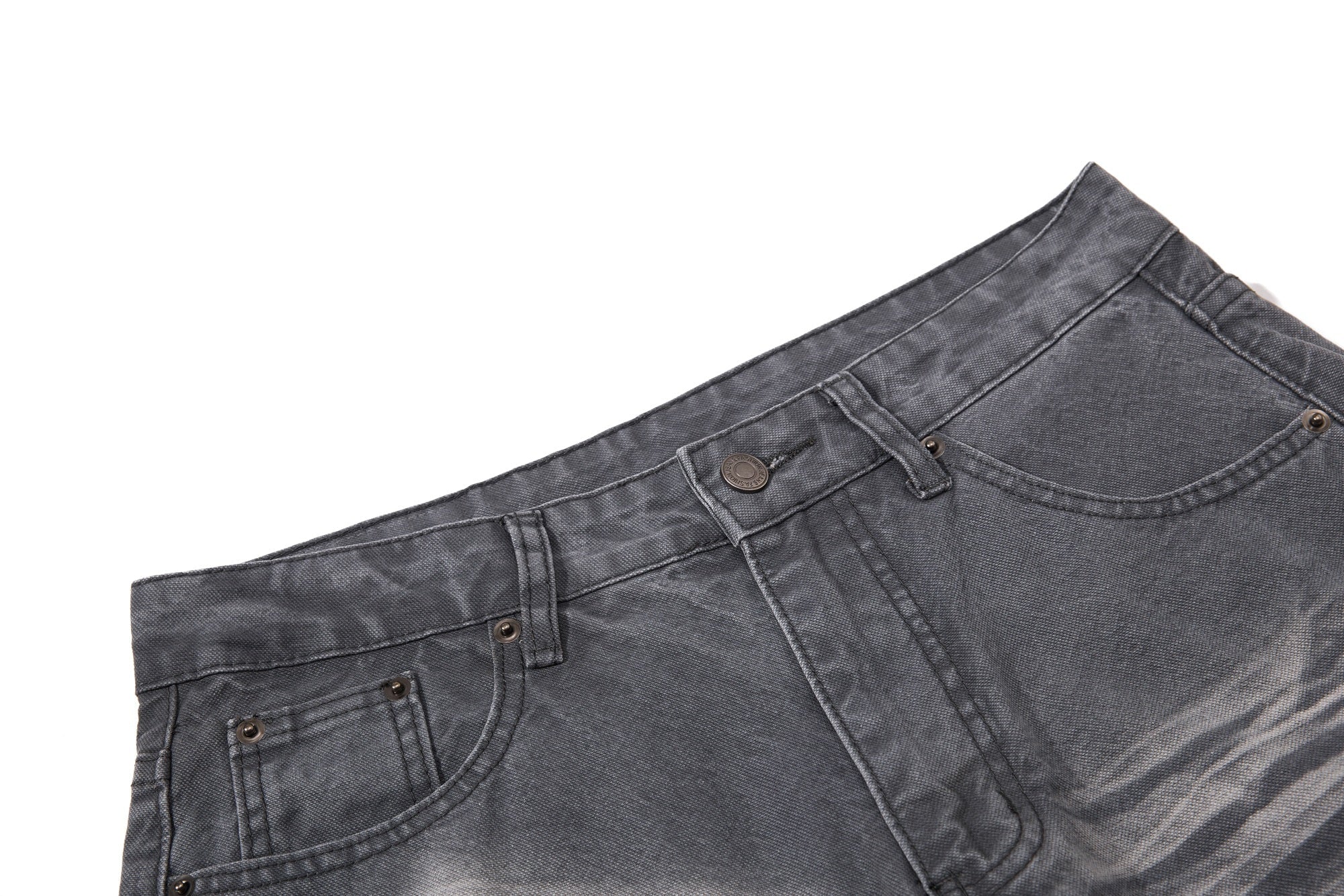 Vintage Fade Wide-Leg Denim Pants | Washed Streetwear Jeans