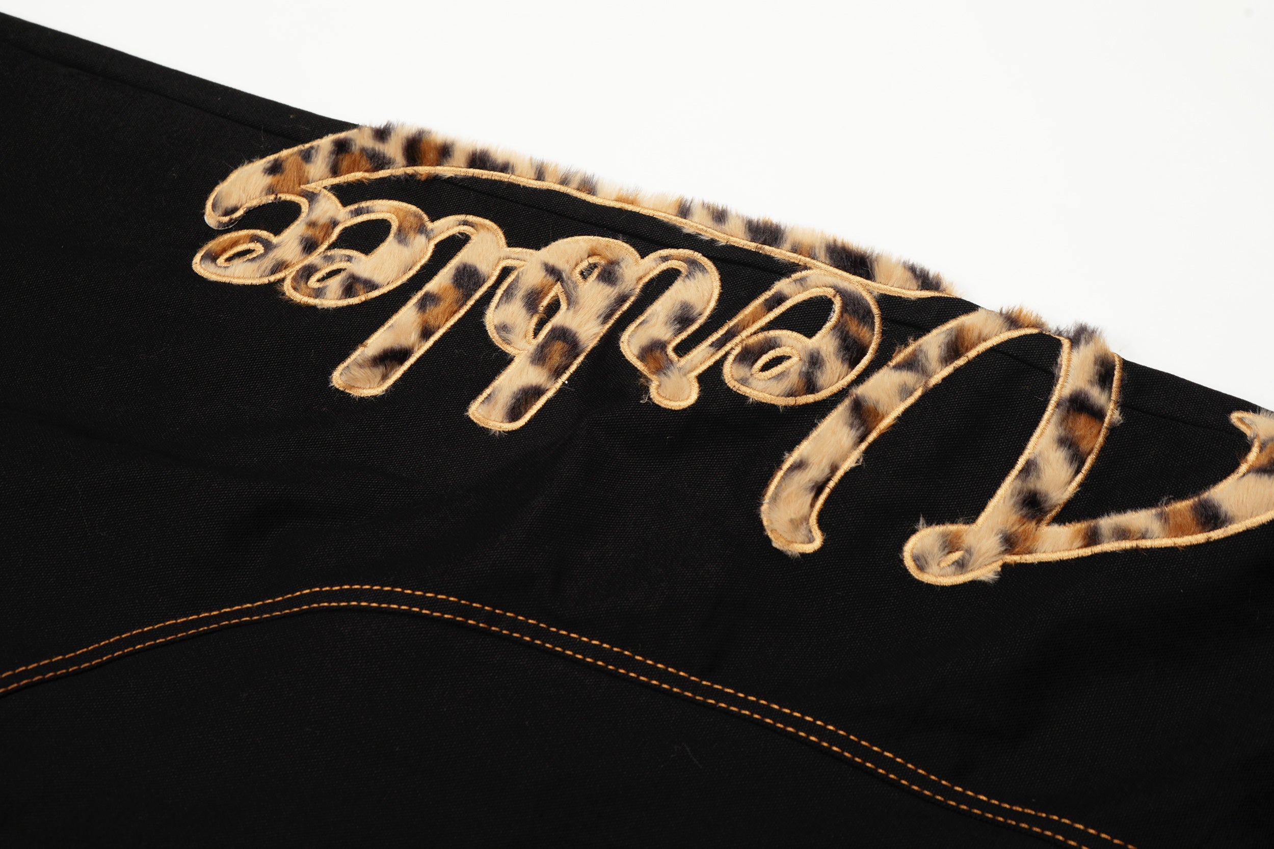 Omirad Leopard Patch Wide-Leg Pants | Bold Street Style