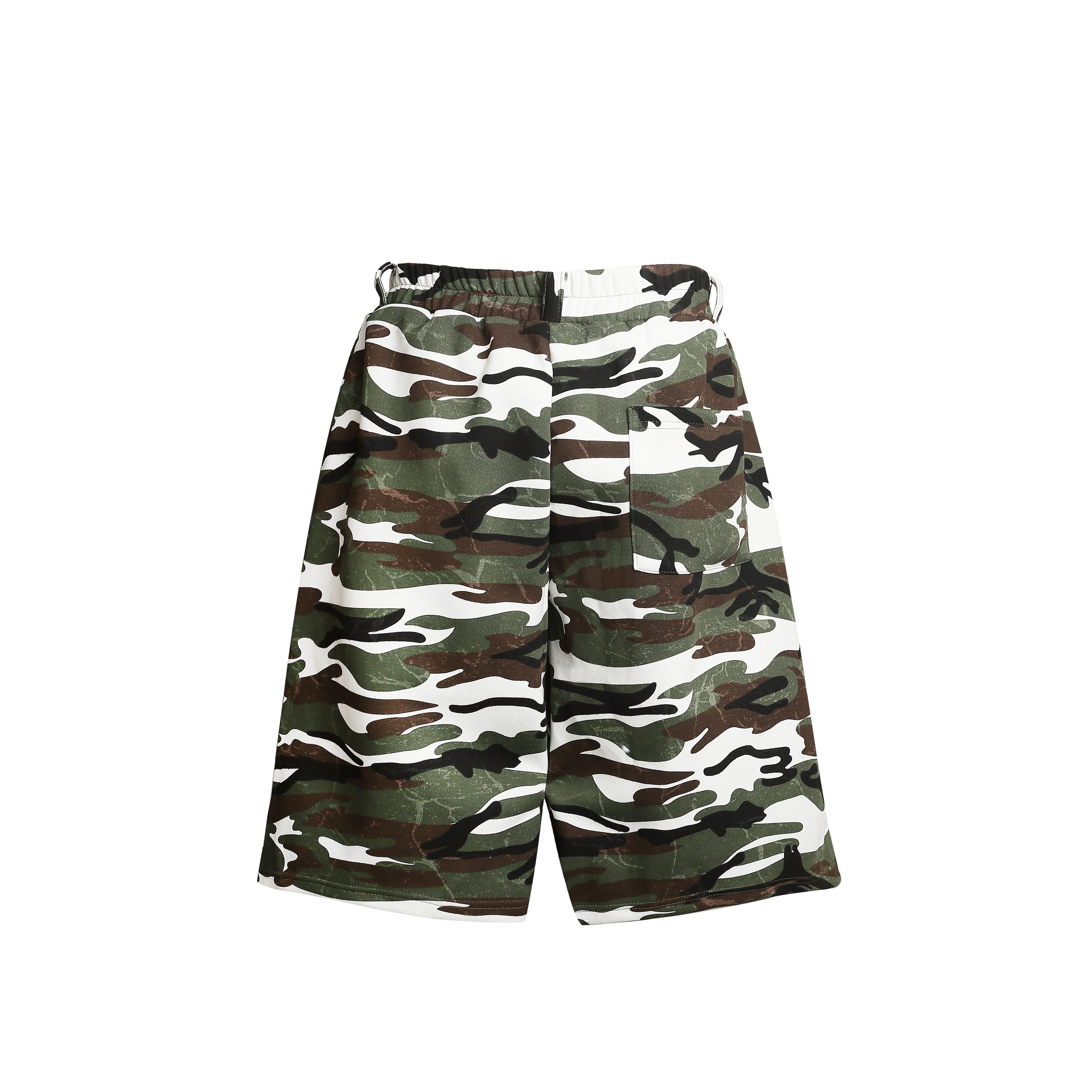 Omirad Camo Print Loose Shorts | Streetwear Cargo Style