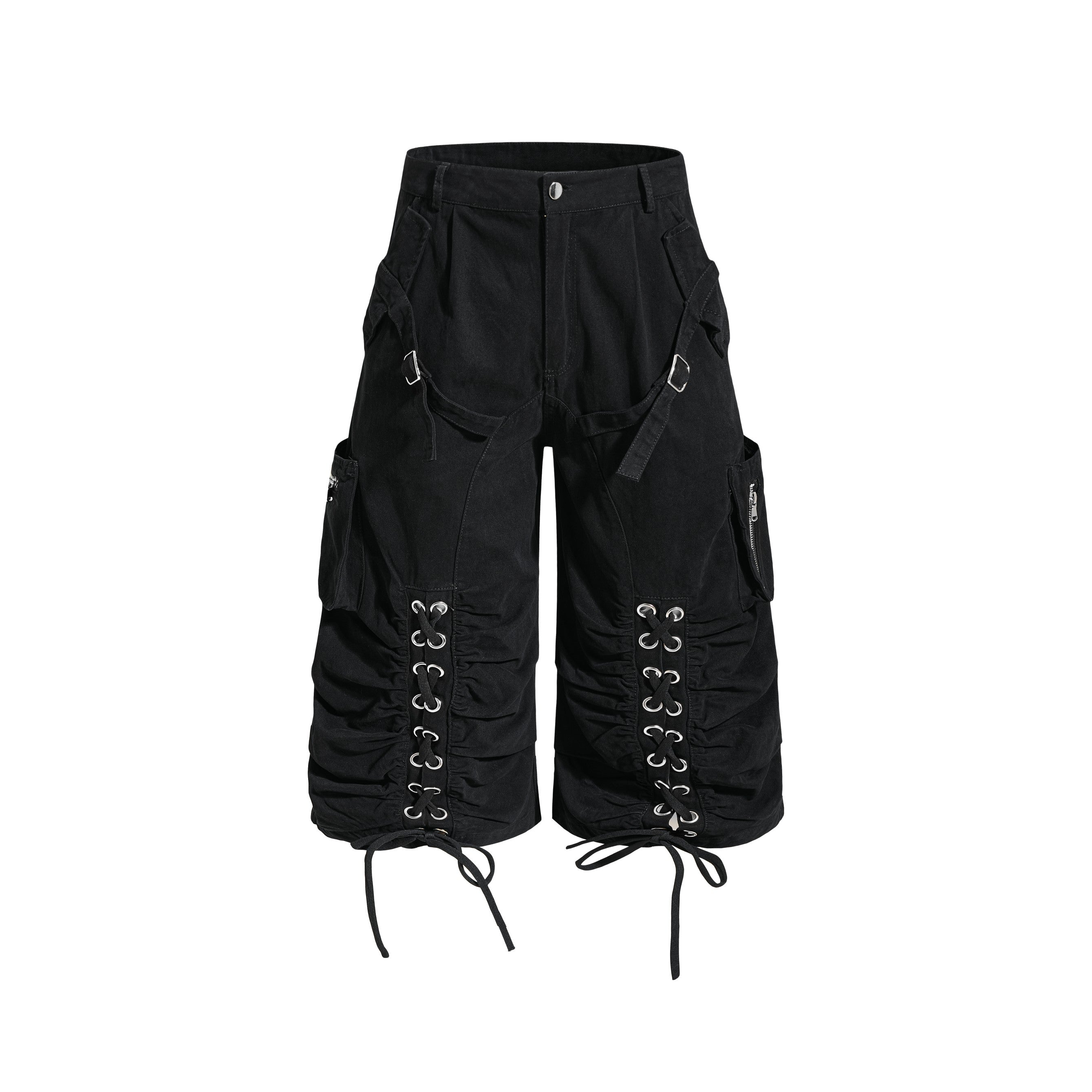 Omirad Lace-Up Utility Cargo Shorts | Y2K Streetwear