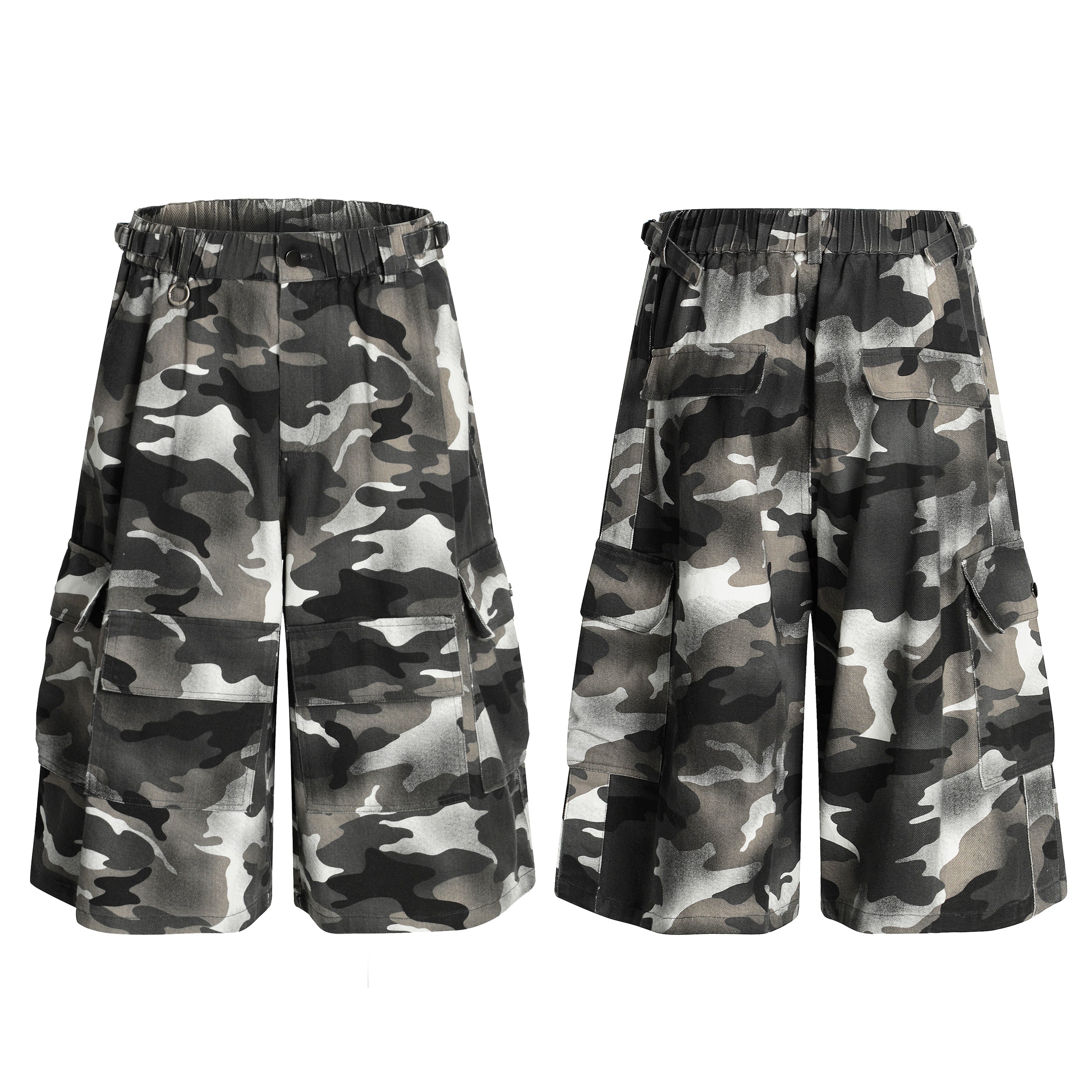 Men's Camo Cargo Shorts | Elastic Waist Utility Shorts