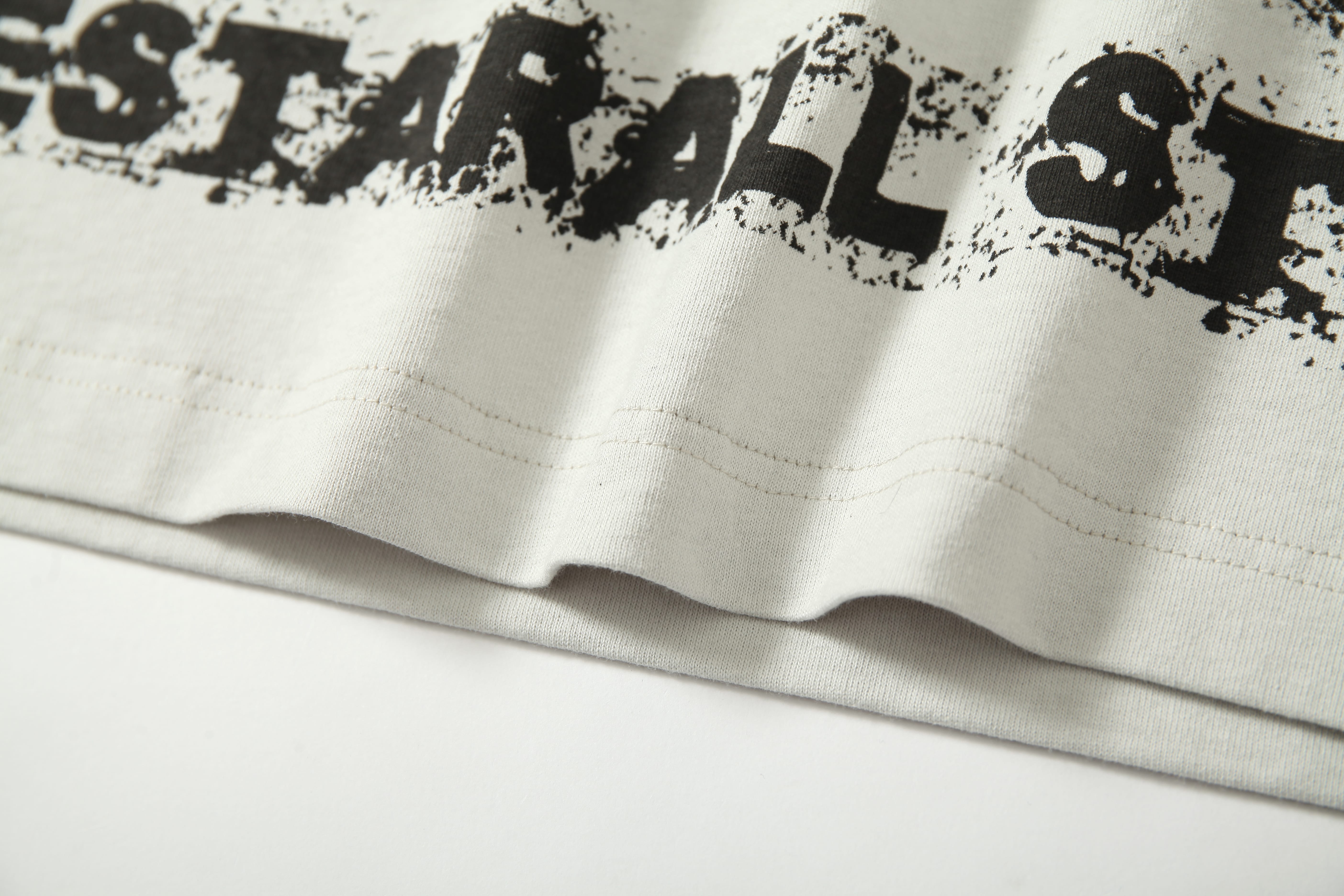 White Shirt with Black Sleeves | Distressed Raglan Tee – Seakoff