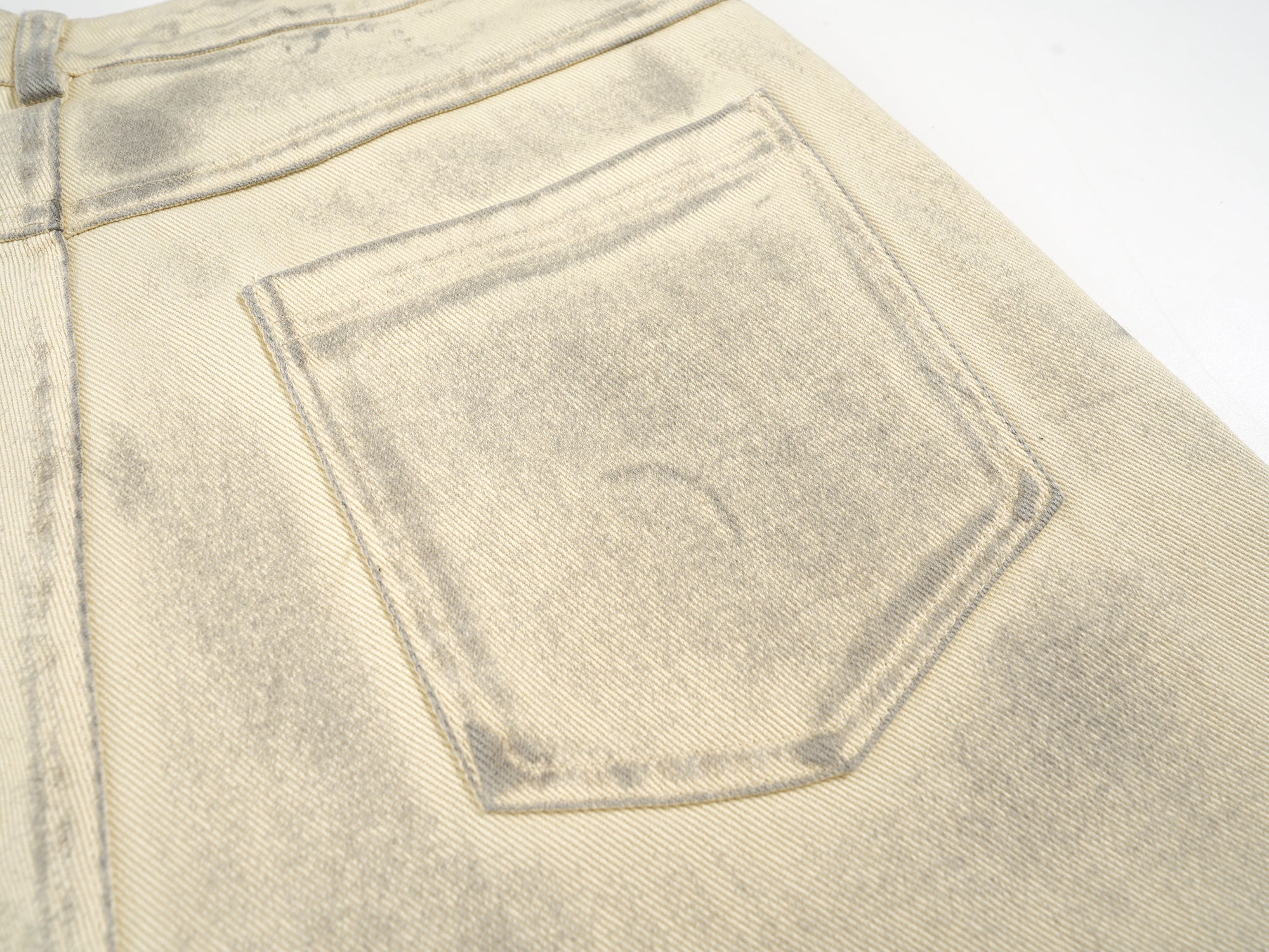 Wide-Leg Embroidered Pocket Denim Pants | Street Luxury