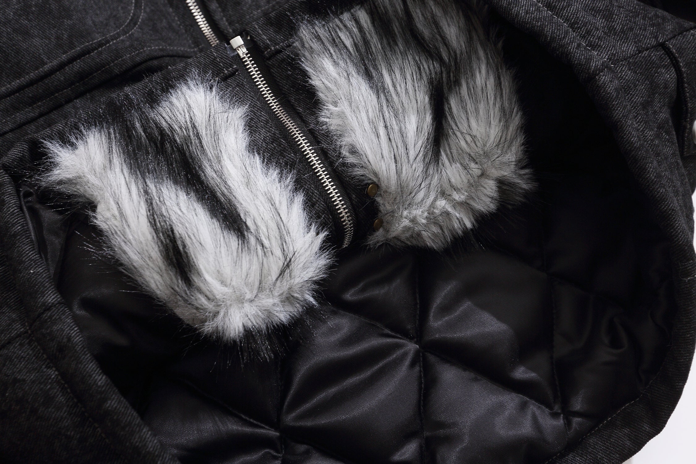 Omirad Vintage Toggle Cotton Jacket | Faux Fur Collar