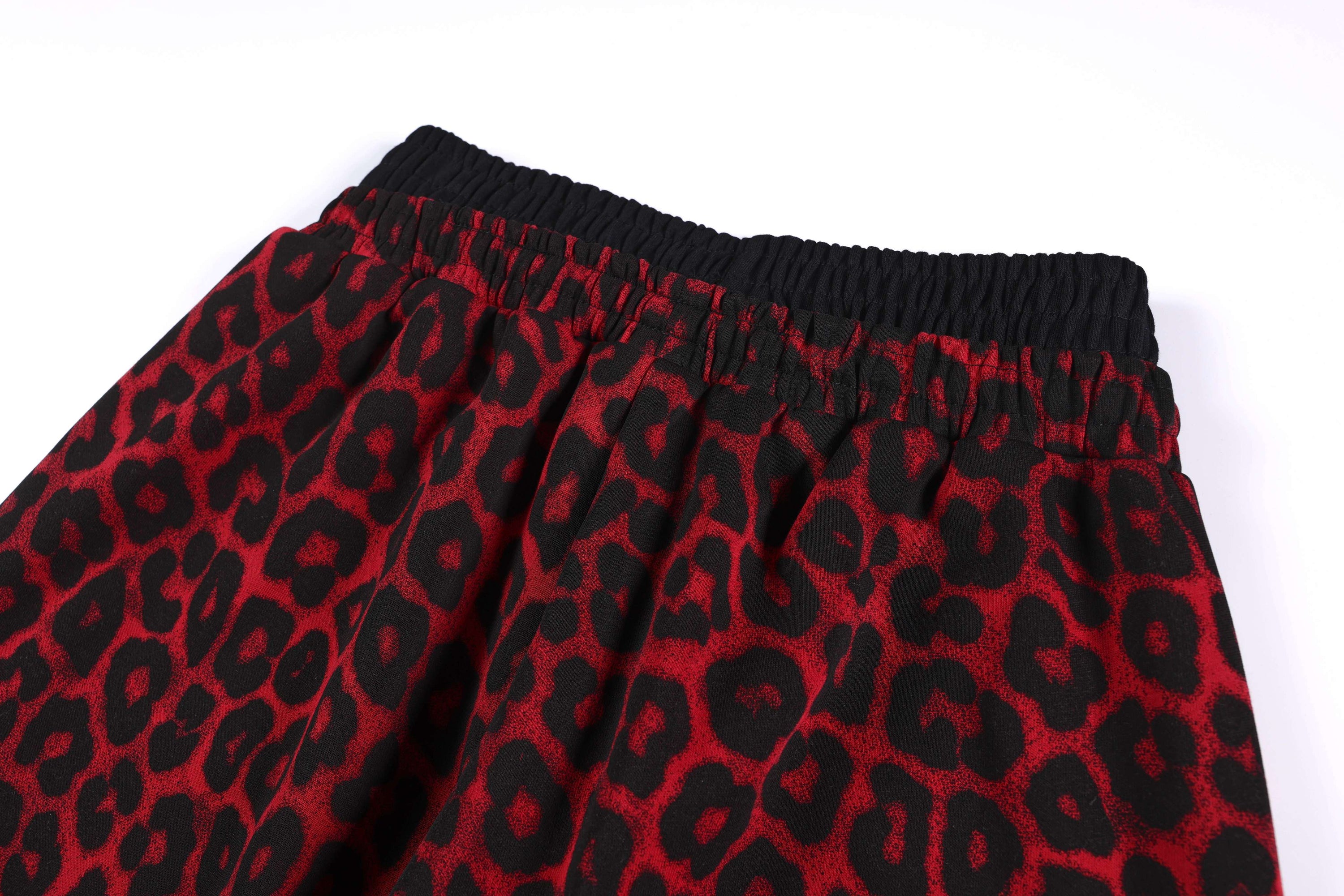Omirad Leopard Panel Sweatpants | Wide-Leg Streetwear