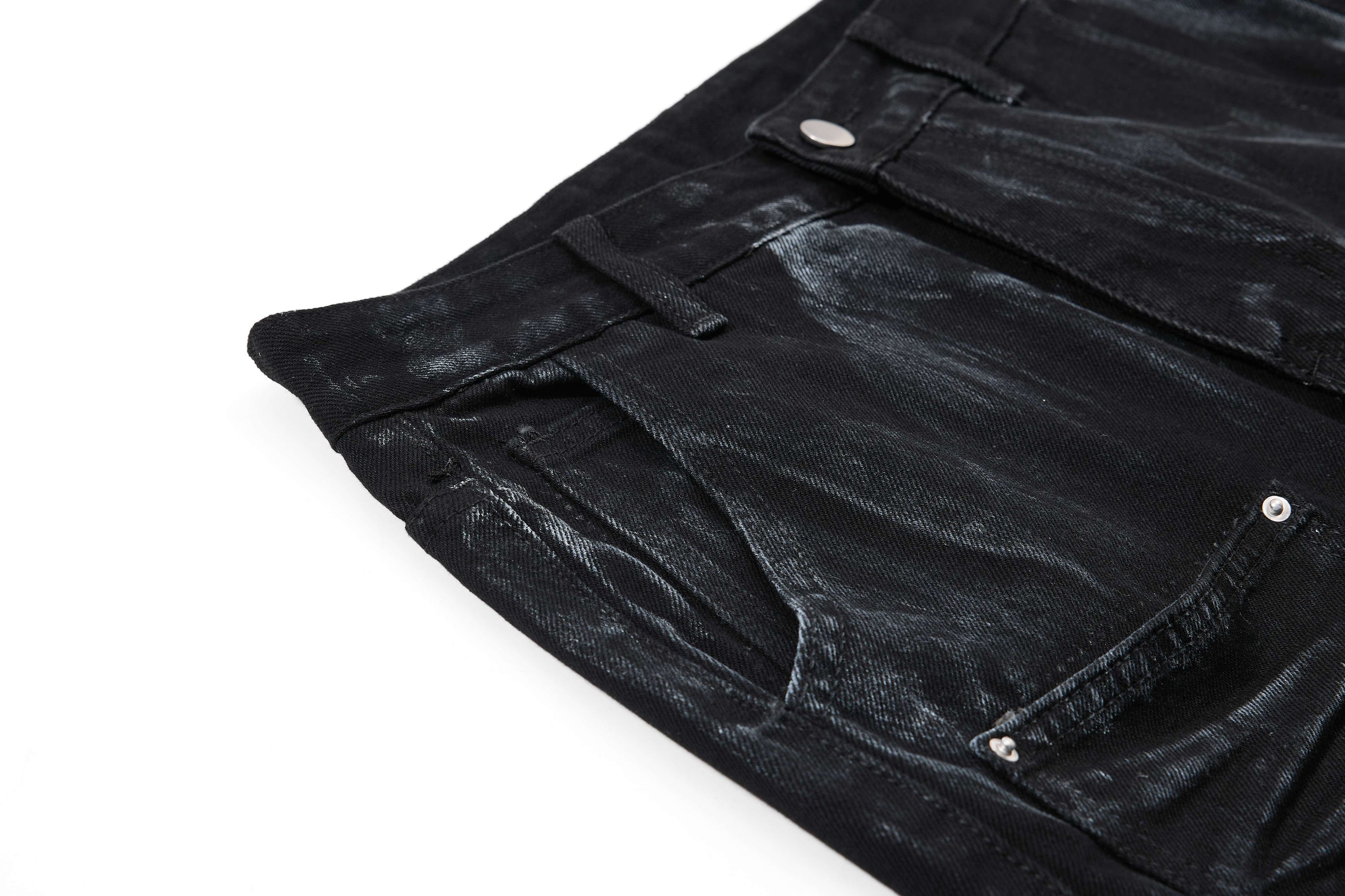 Omirad Washed Utility Flare Jeans | Streetwear Cargo Denim