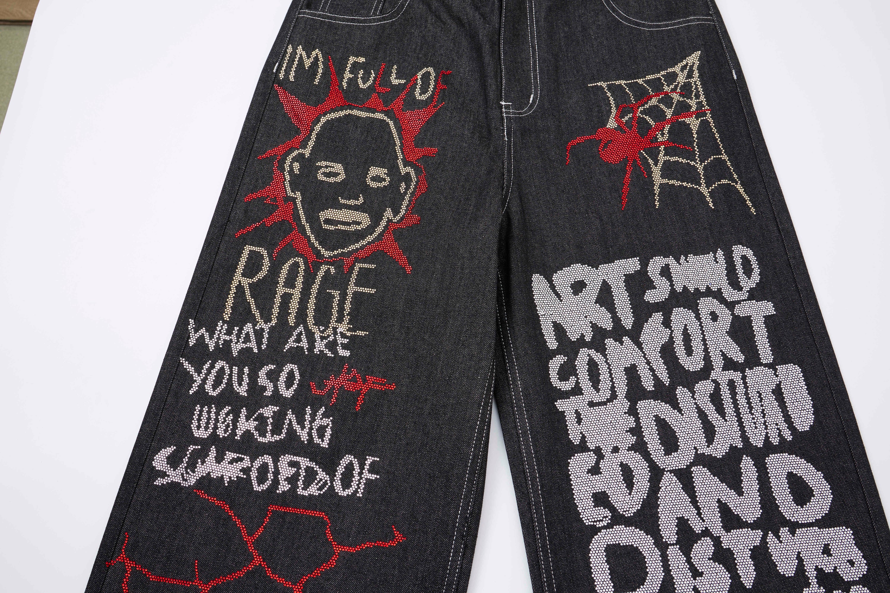 Omirad Graffiti Graphic Denim Pants | Streetwear Jeans