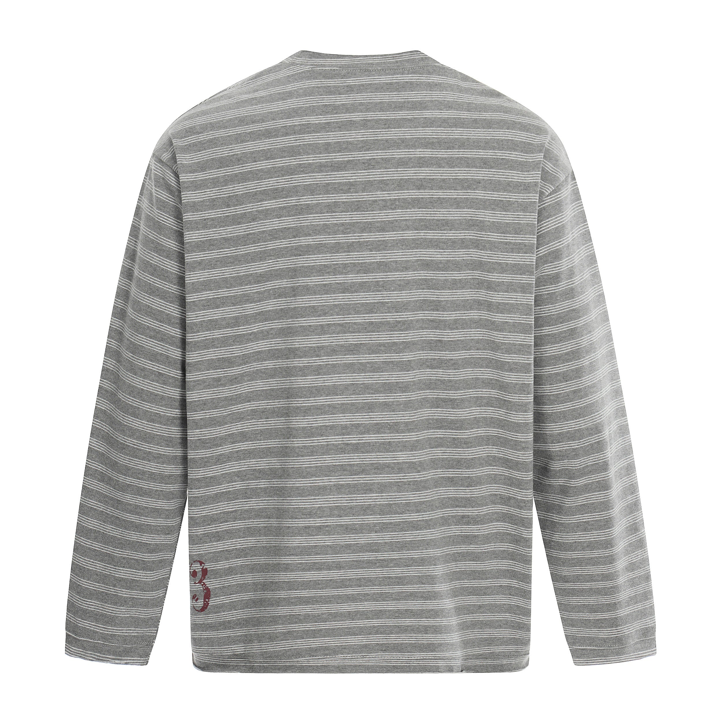 Omirad Striped Gothic Logo Long Sleeve Tee | Streetwear